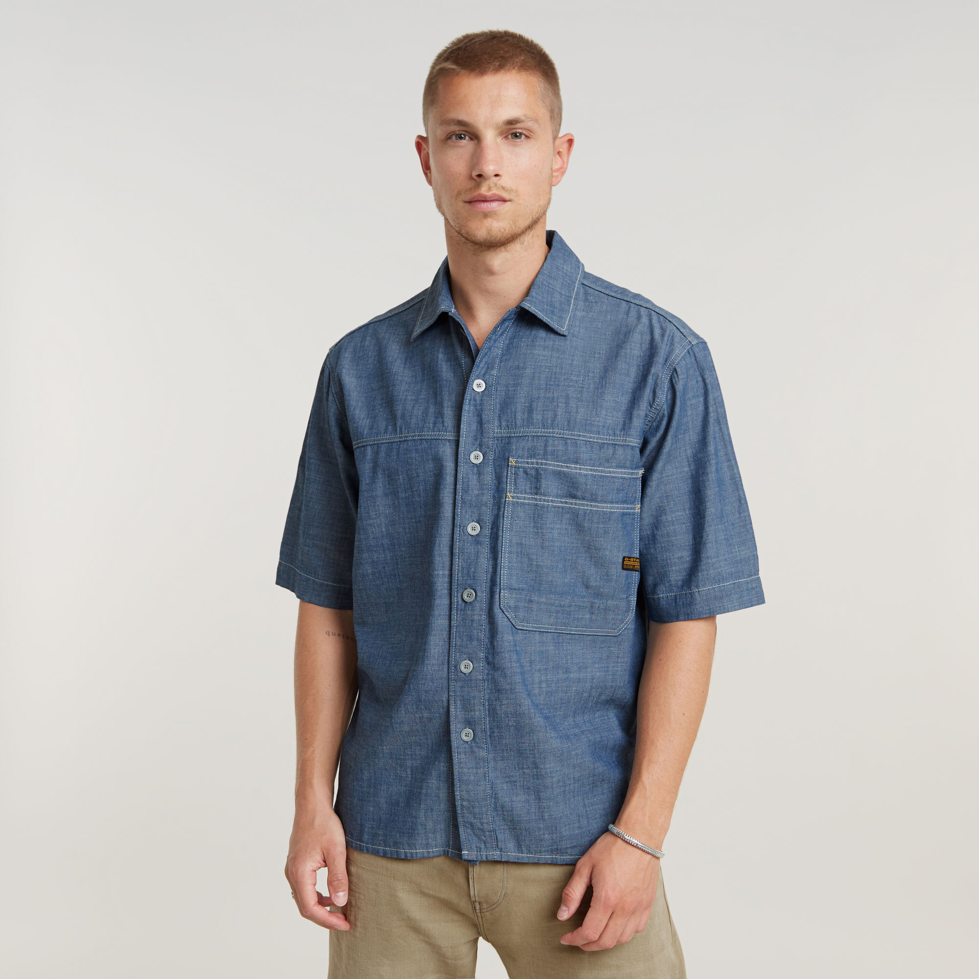 

Double Pocket Relaxed Shirt - Donkerblauw - Heren