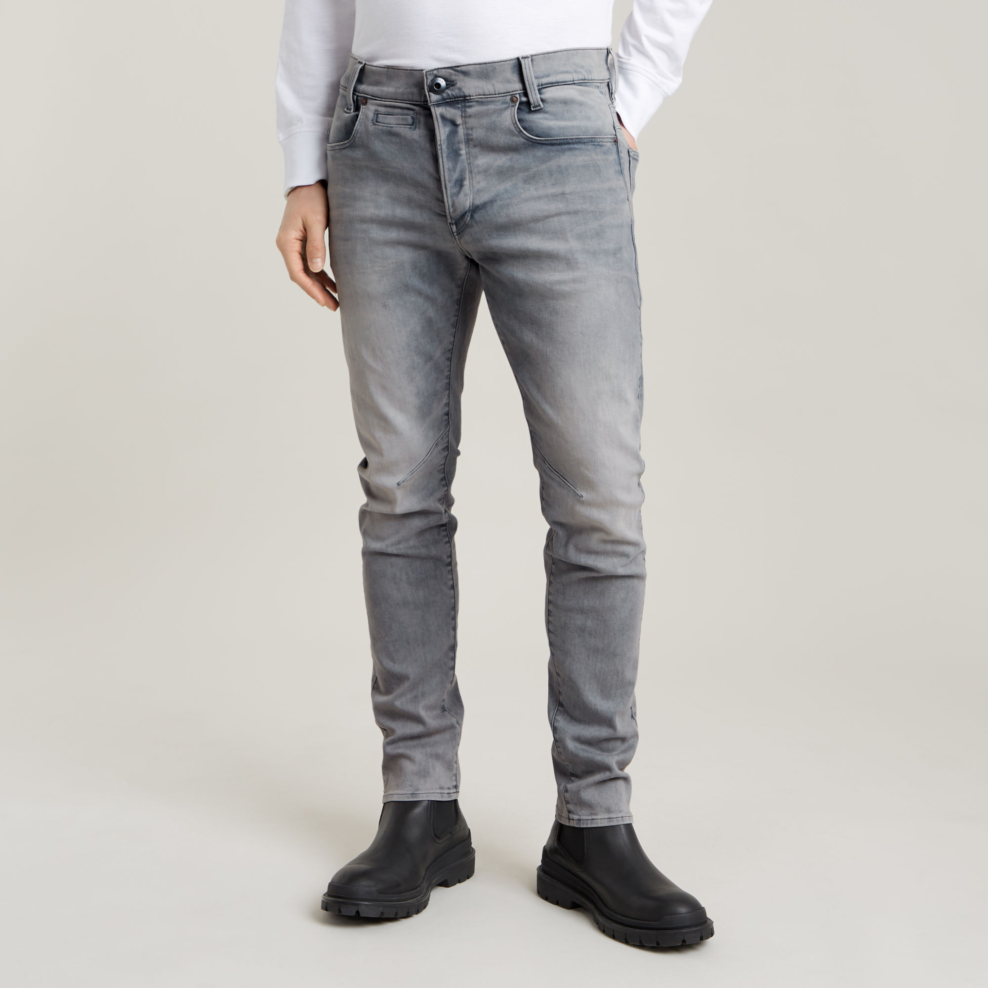 D-Staq 5-Pkt Slim Jeans - Grau - Herren