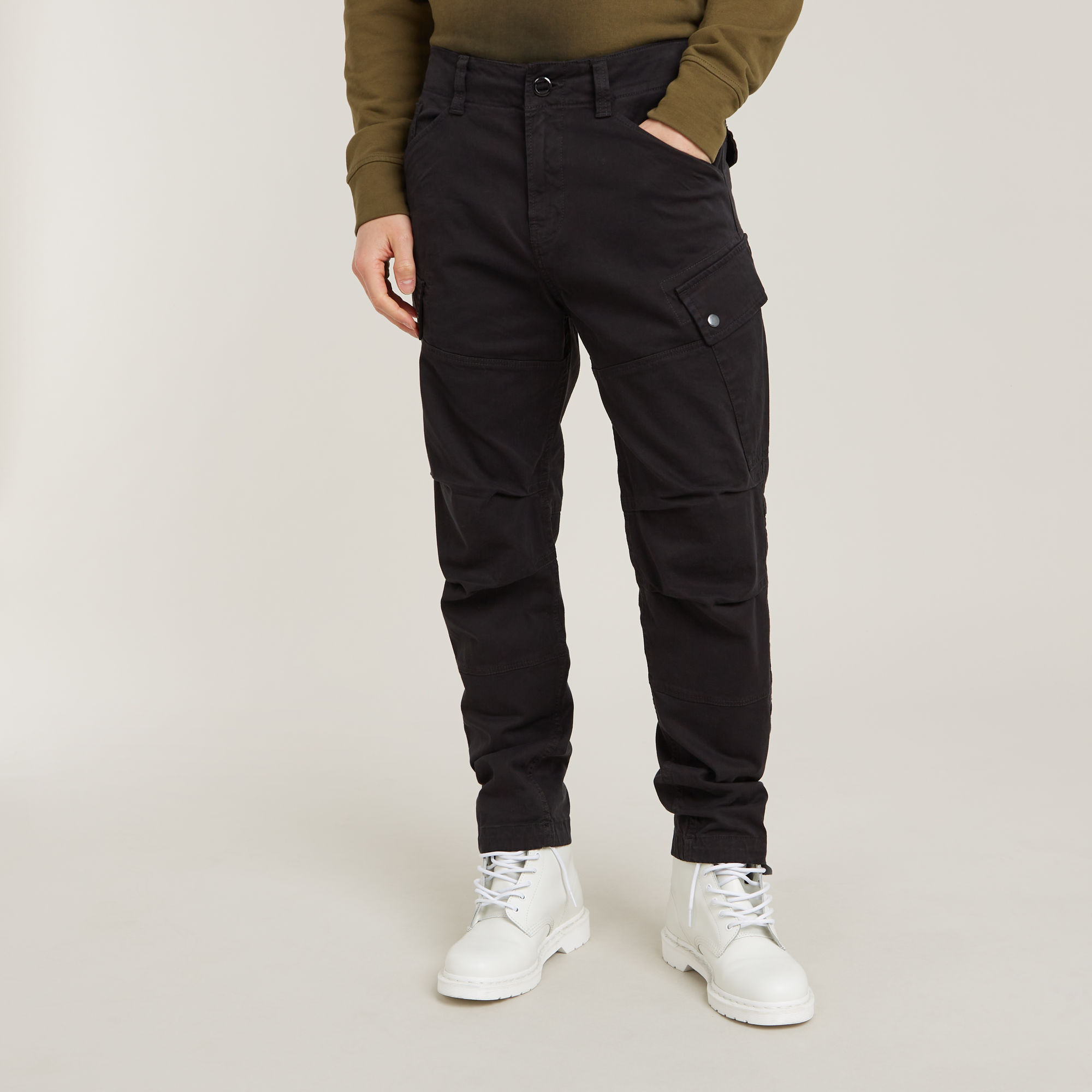 

Roxic Straight Tapered Cargo Pants - Black - Men