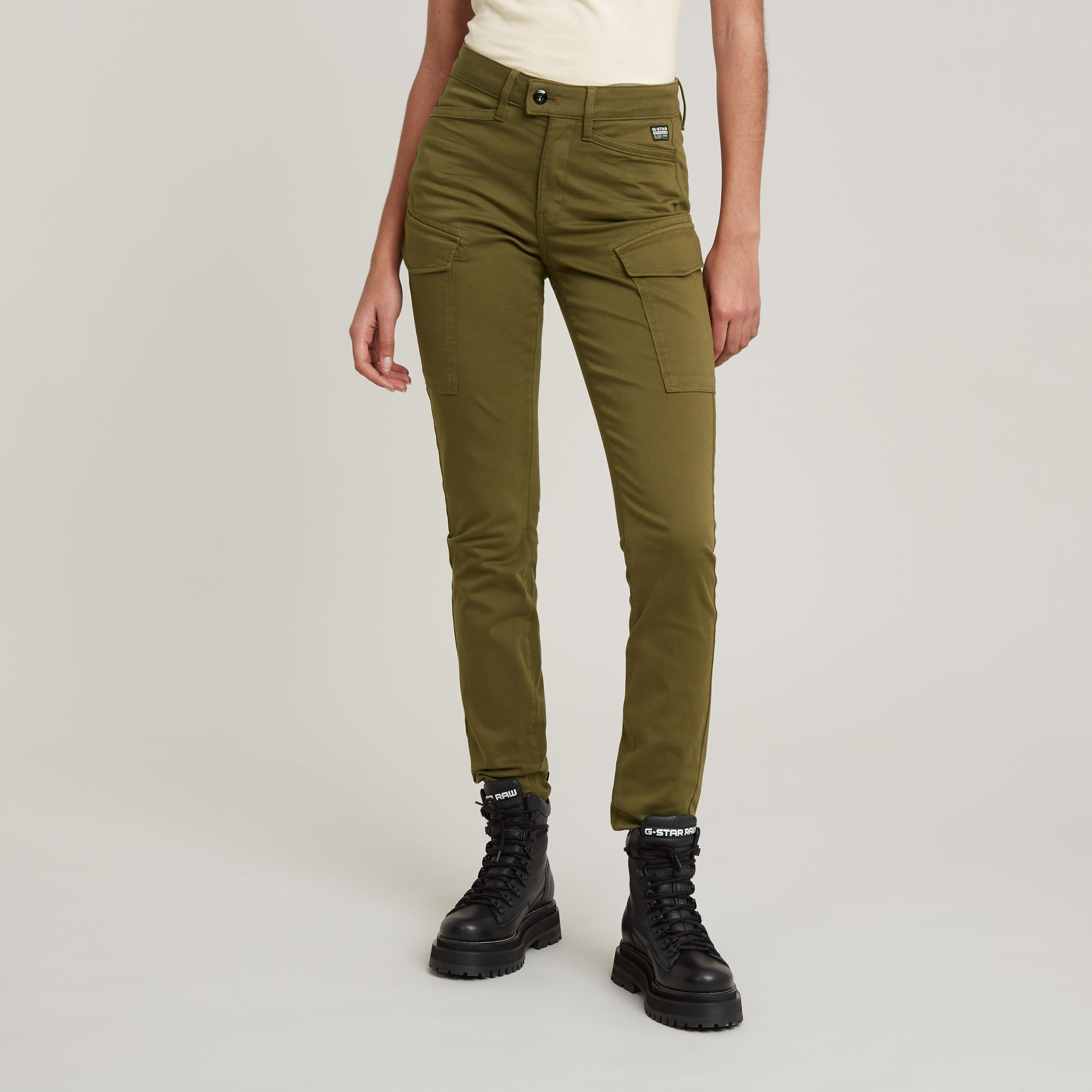 

Blossite G-Shape Army High Skinny Pants - Green - Women