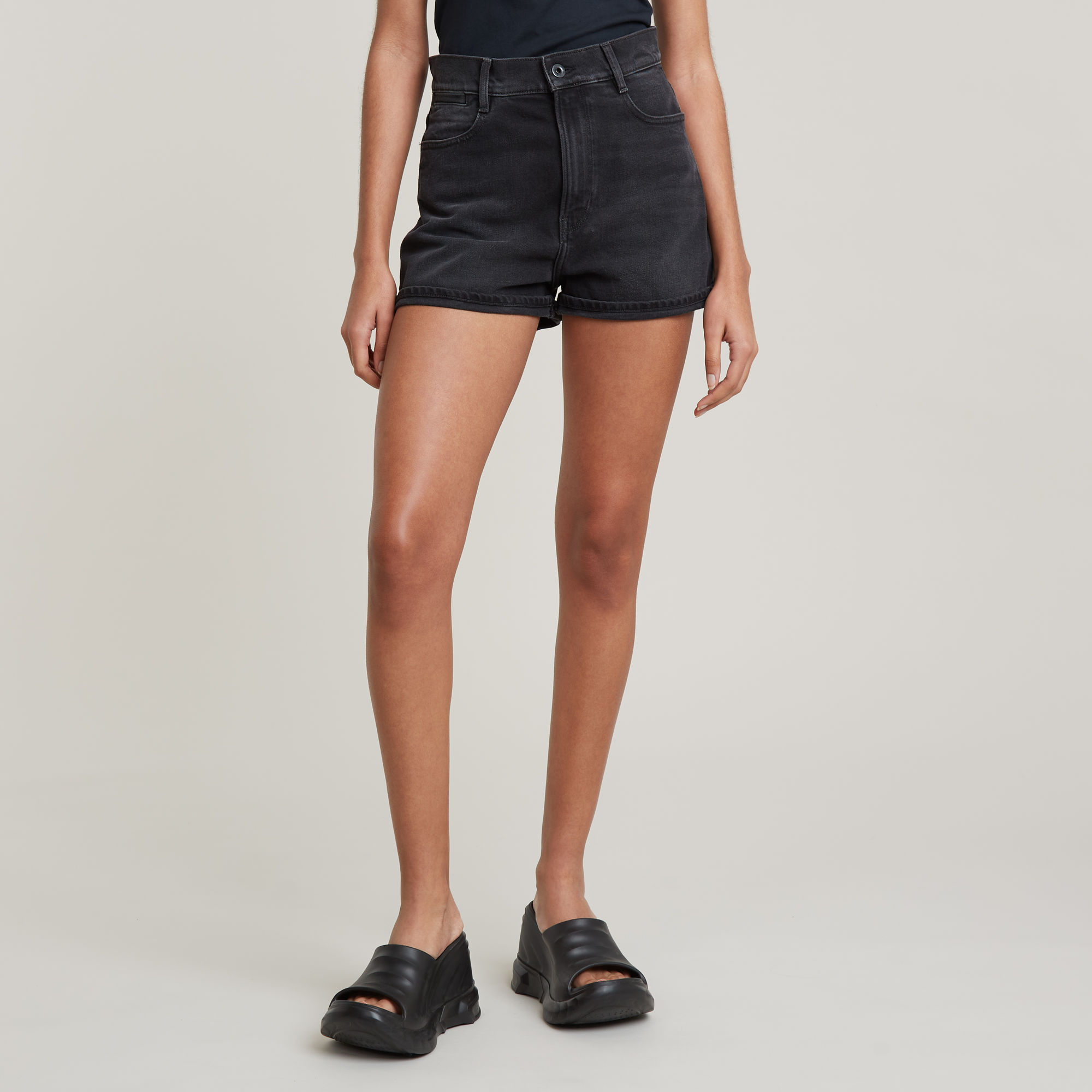 

Tedie Ultra High Denim Short - Zwart - Dames