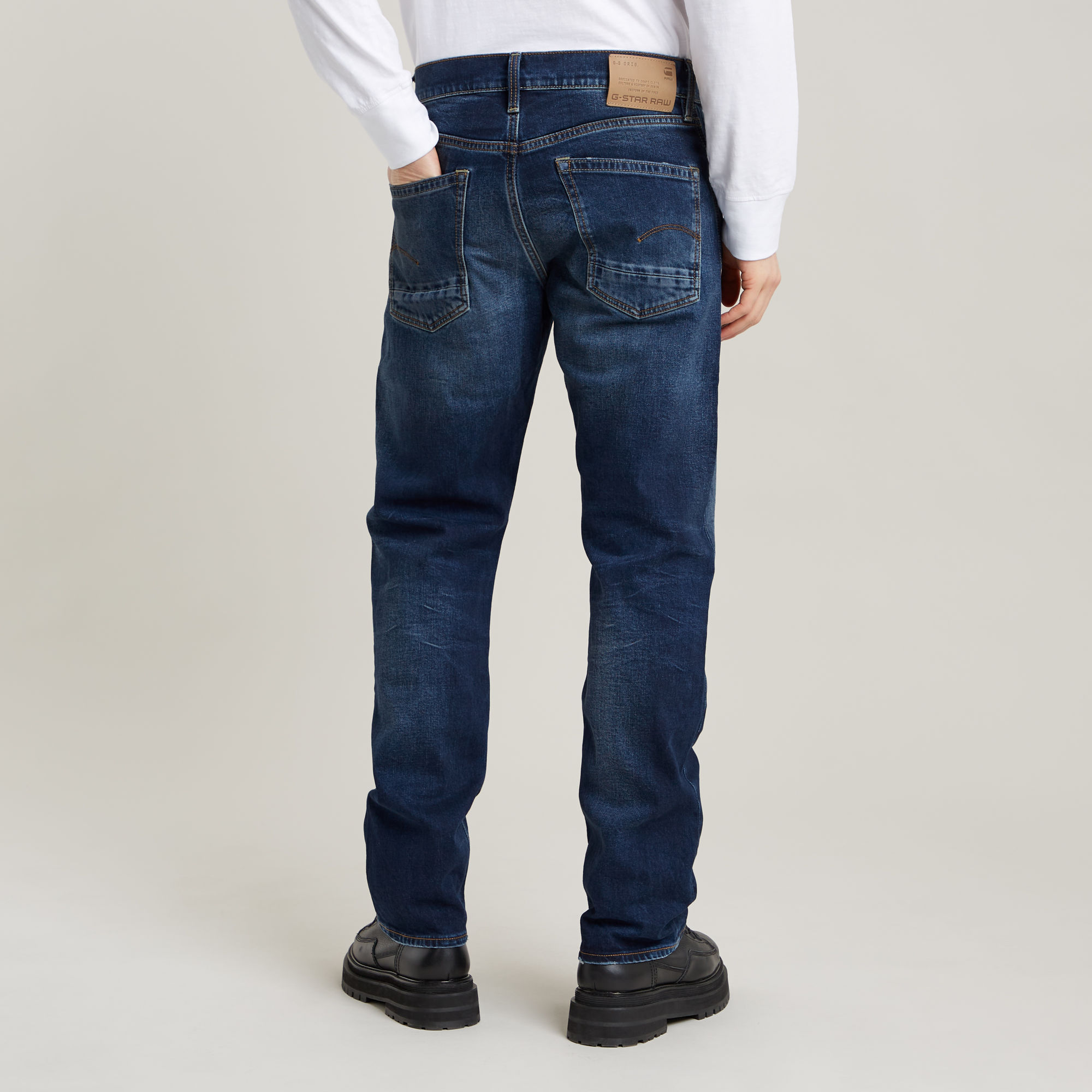 G-Star RAW Dakota Regular Straight Jeans Donkerblauw Heren