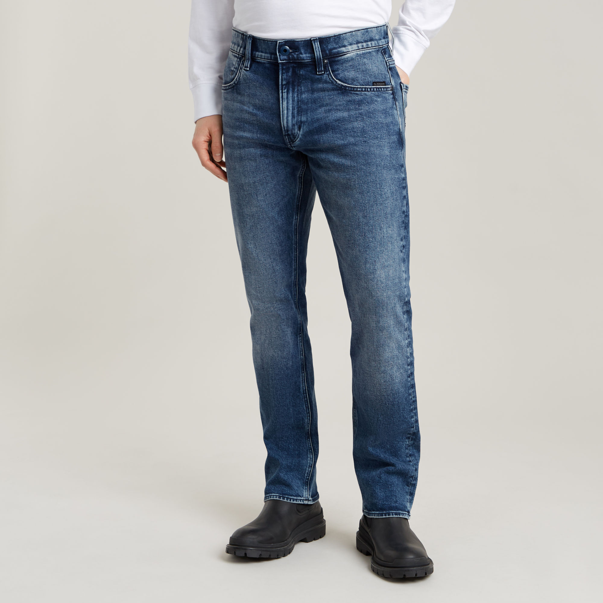 

Mosa Straight Jeans - Medium blue - Men