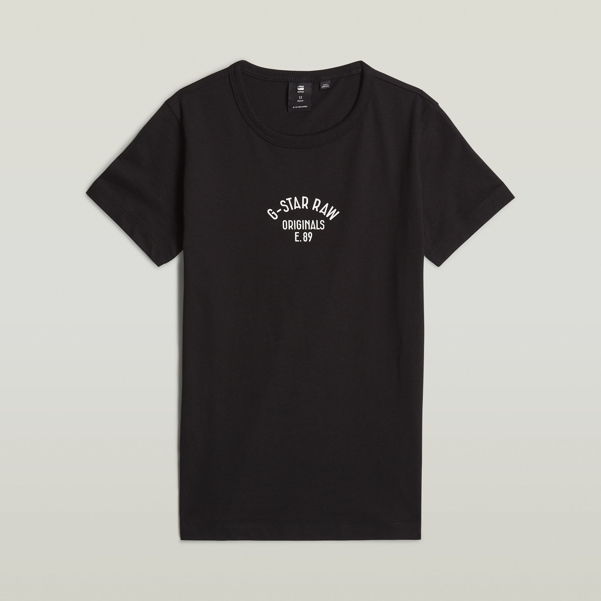 G-Star Raw T-shirt t-shirt s\s slim met printopdruk zwart Meisjes Katoen Ronde hals 152