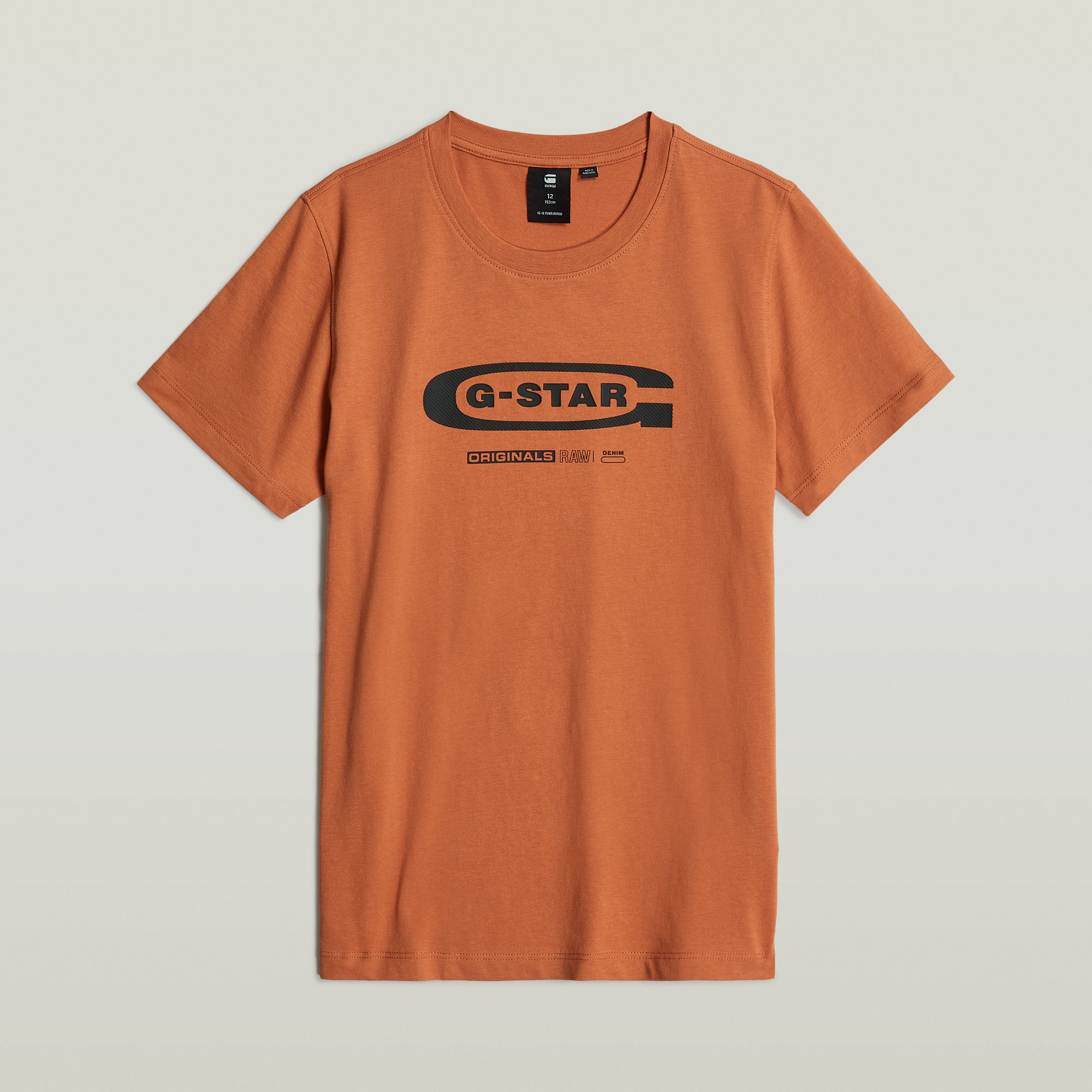 G-Star RAW Jongens T-Shirt Regular - Bruin - jongens
