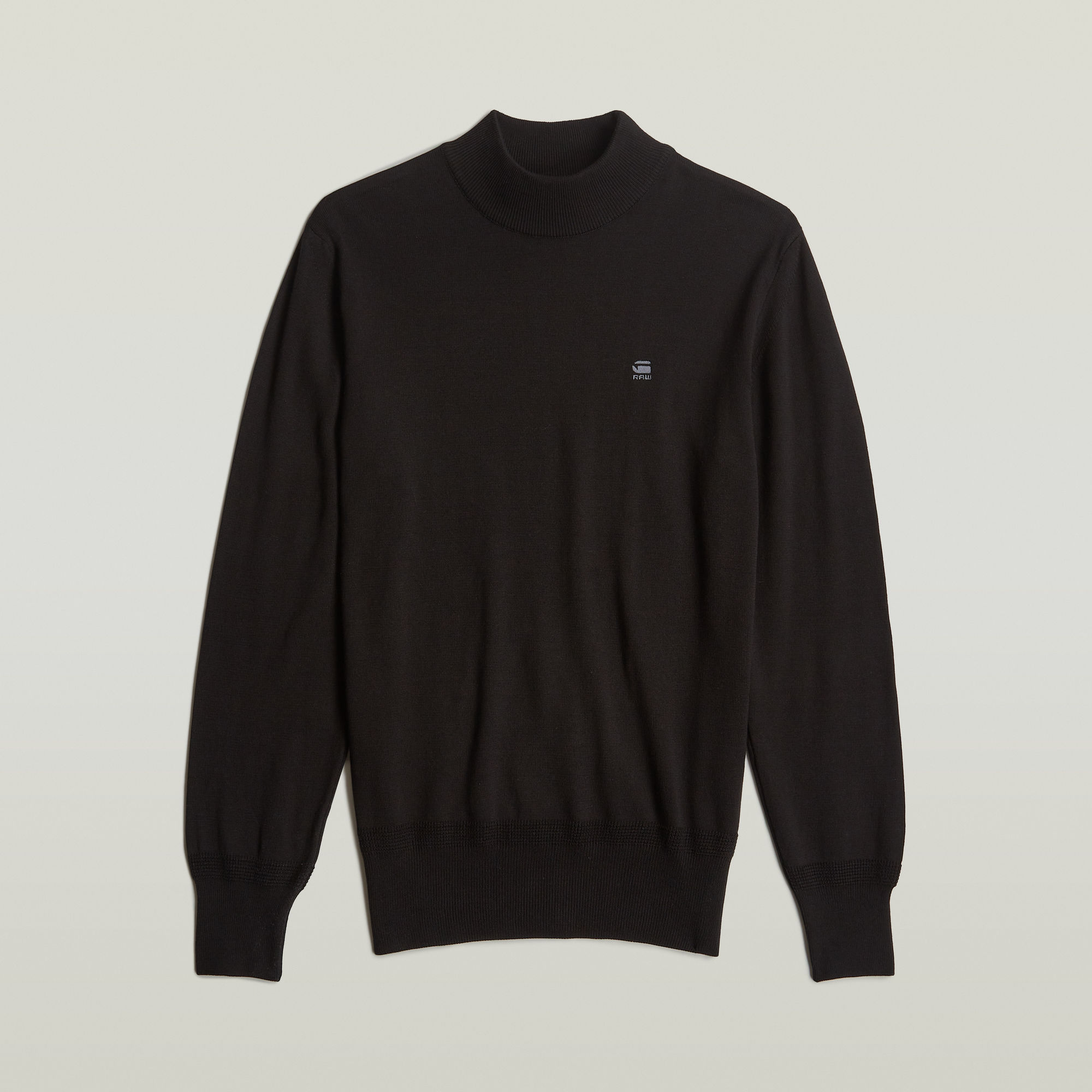 G-Star RAW Core Mock Knitted Sweater Zwart Heren