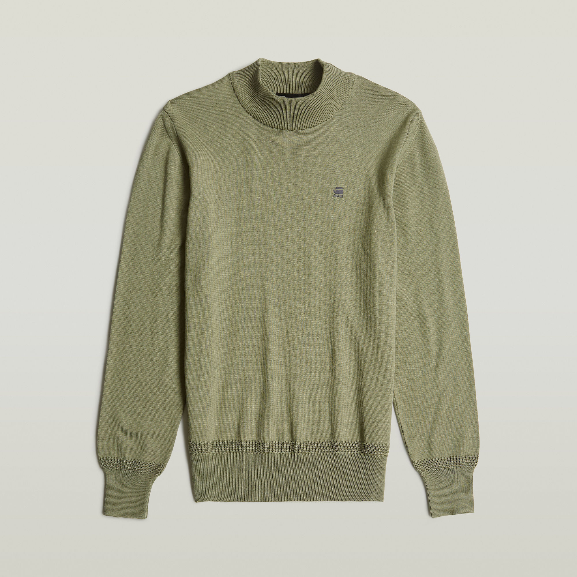 G-Star RAW Core Mock Knitted Sweater Groen Heren