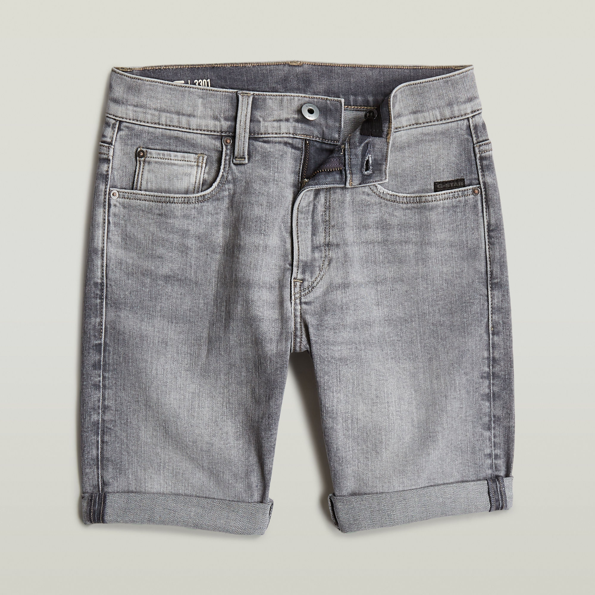 

Boys Premium 3301 Slim Shorts - Grey - boys