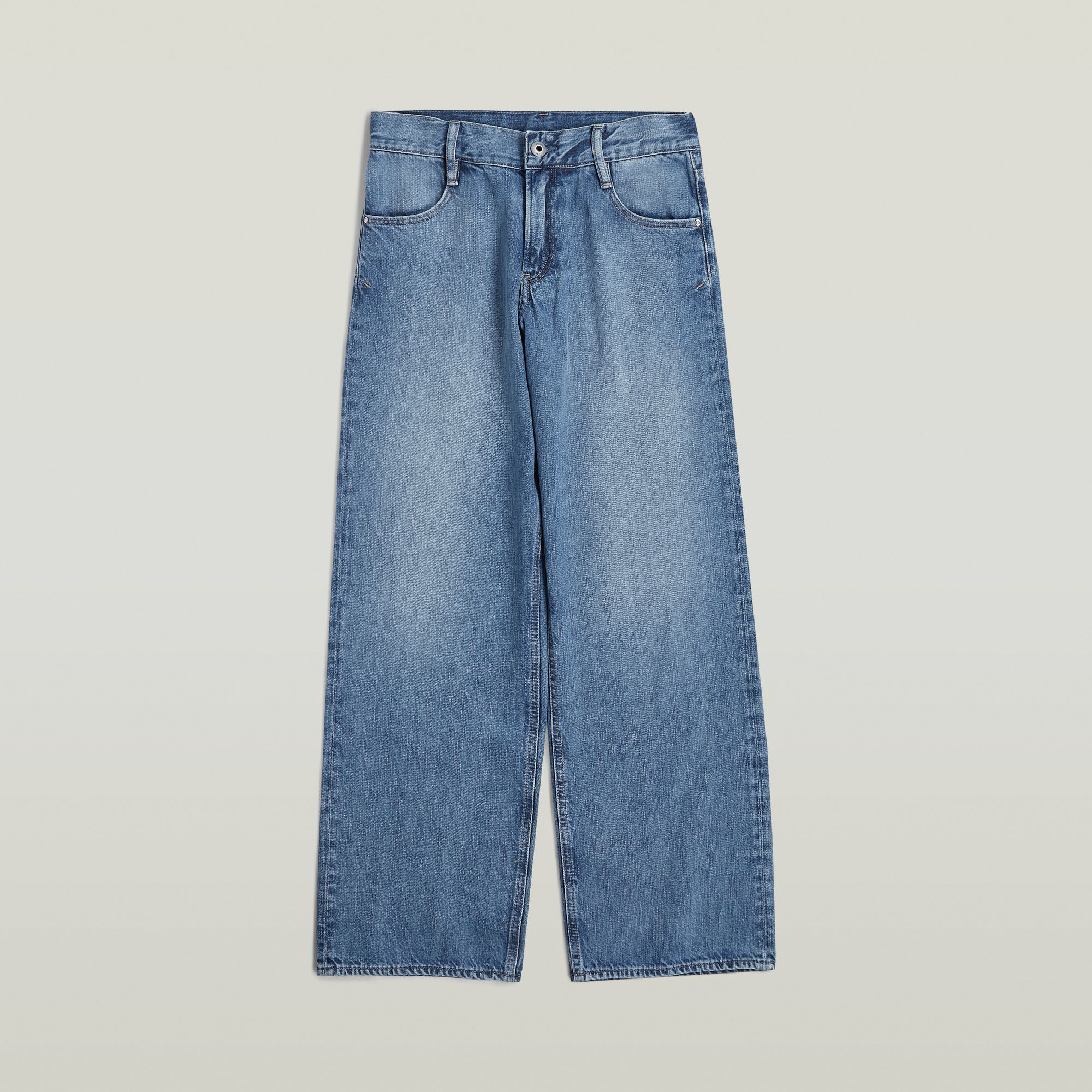 G-Star Raw Judee wide leg jeans faded waterfront Blauw Meisjes Denim Effen 140