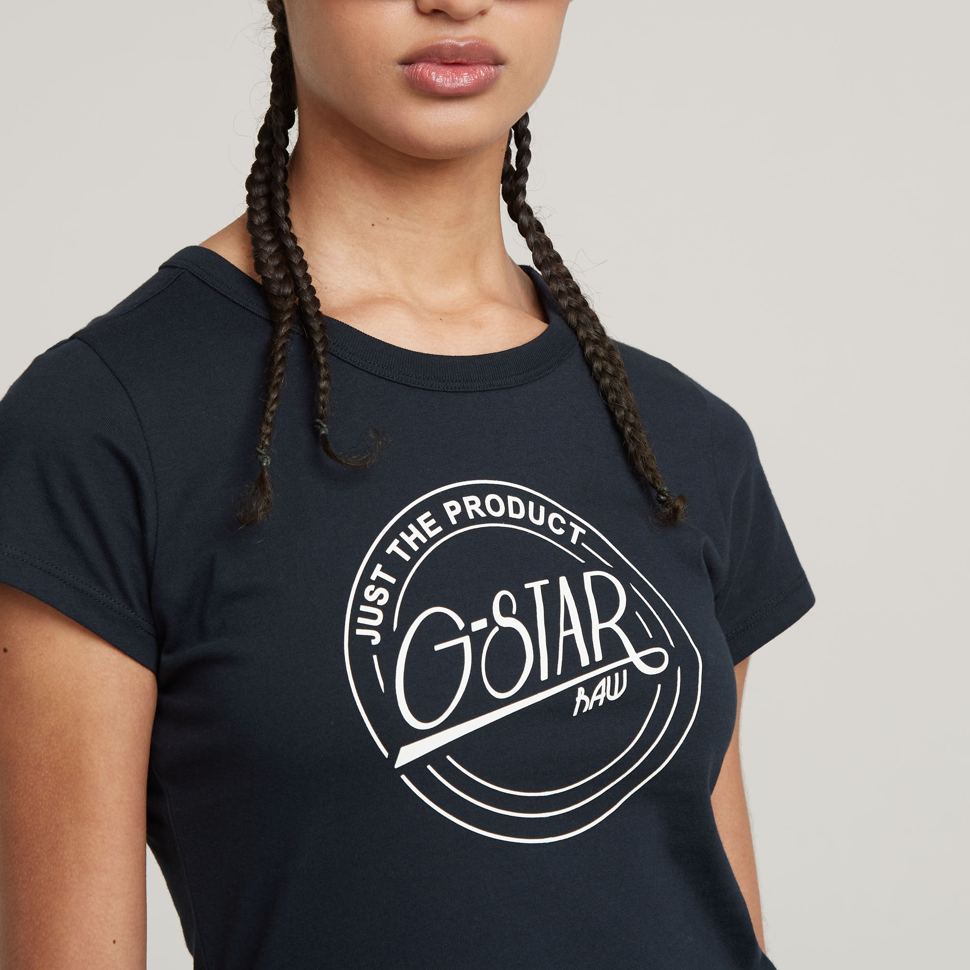G-Star RAW Large Logo Top Donkerblauw Dames