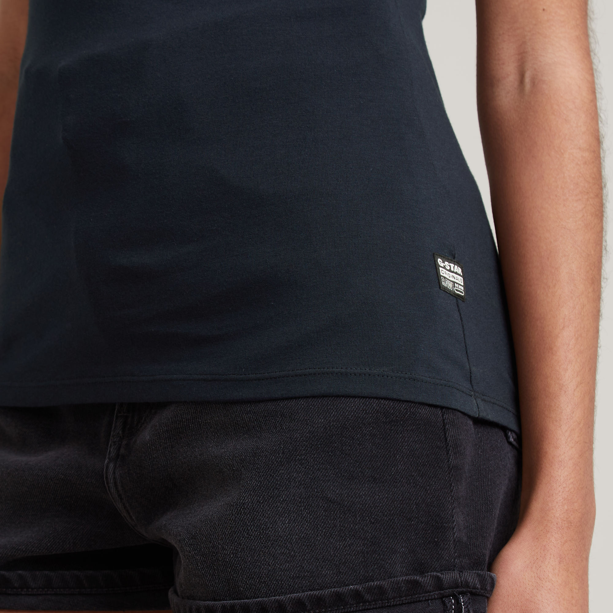 G-Star RAW Large Logo Top Donkerblauw Dames