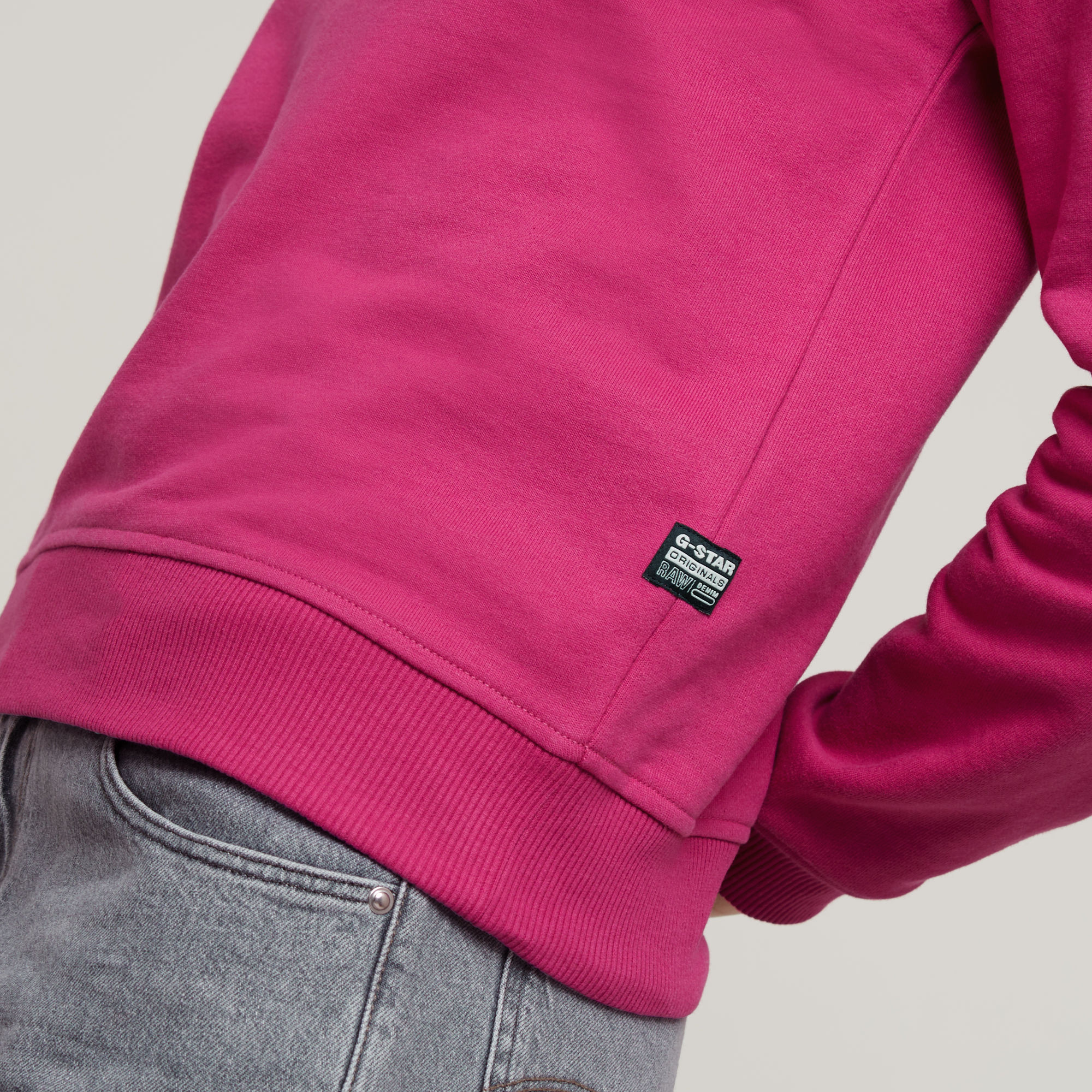 G-Star RAW Large Logo Crew Sweater Roze Dames