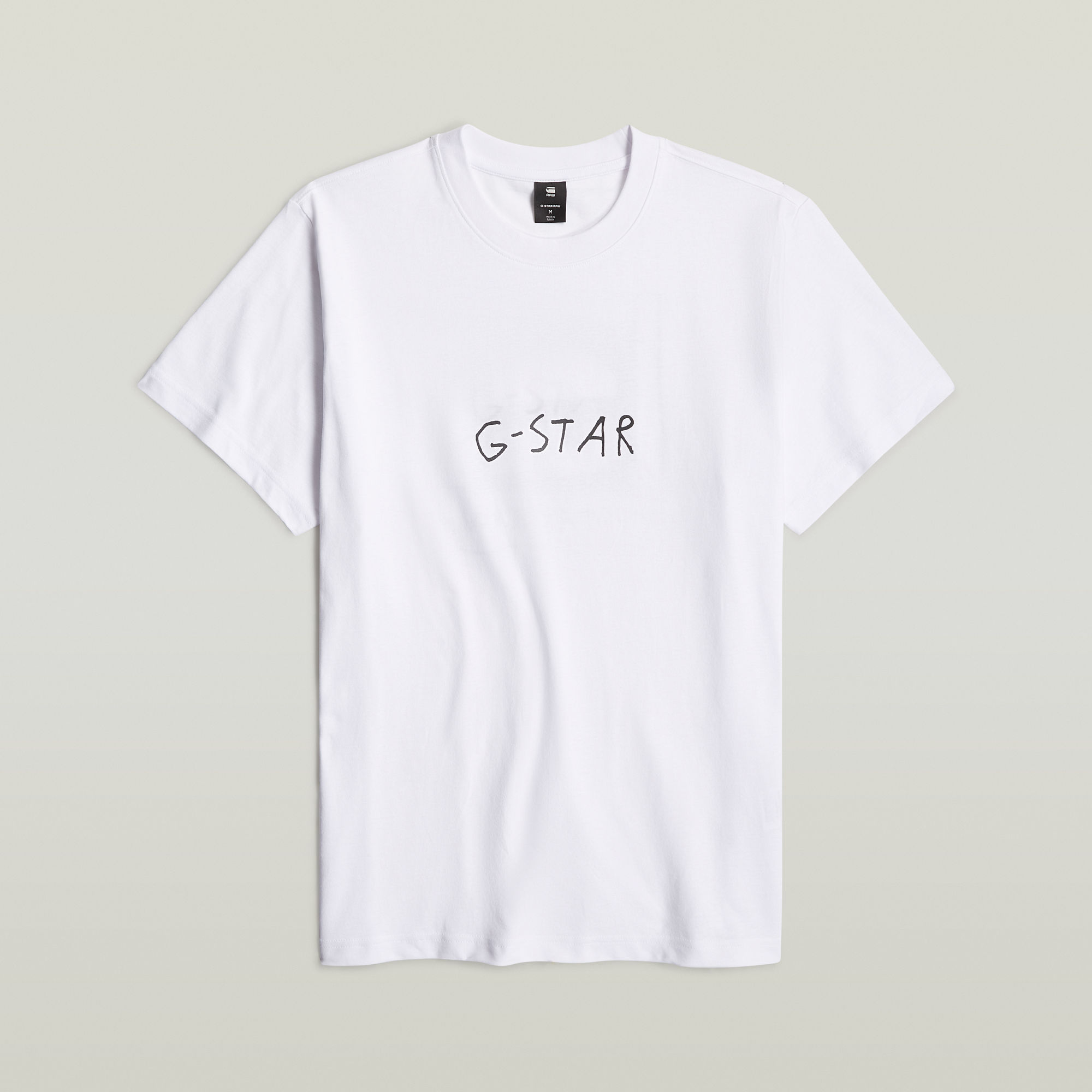 G-Star RAW Handwriting Back Print Loose T-Shirt Wit Heren