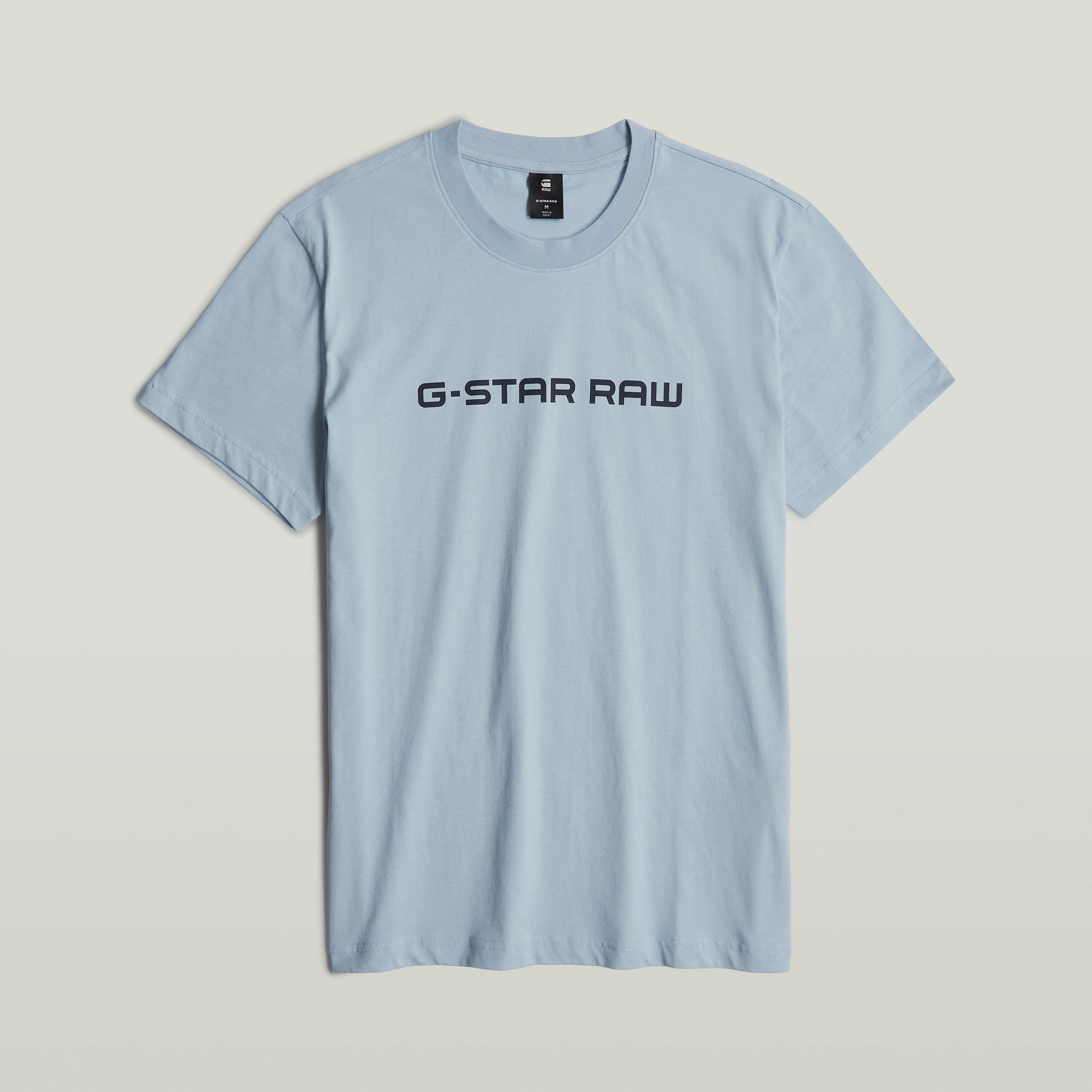 G-Star RAW Corporate Script Logo T-Shirt Lichtblauw Heren