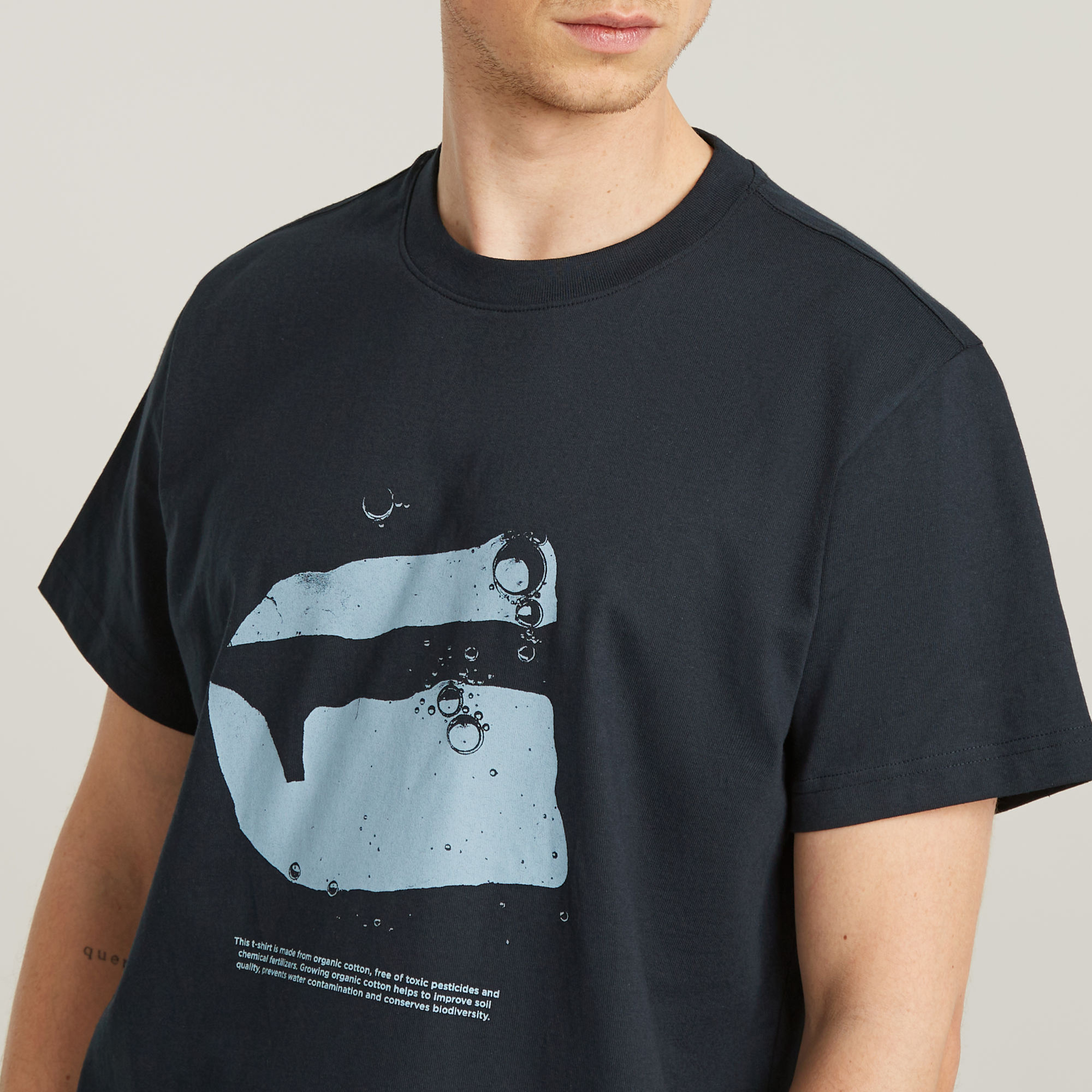 G-Star RAW Water Burger Loose T-Shirt Donkerblauw Heren
