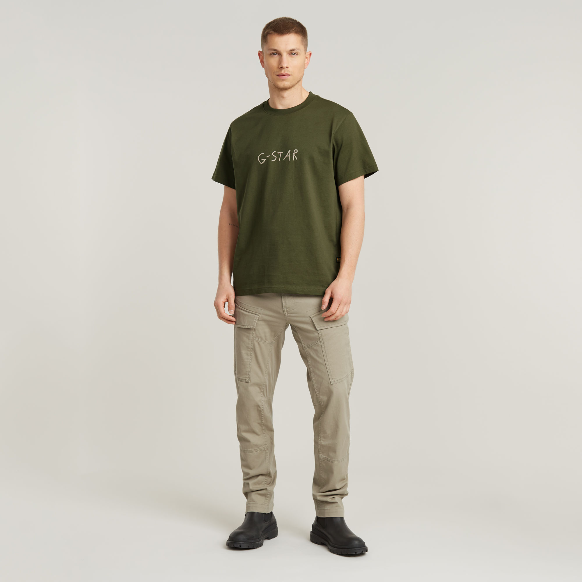 G-Star RAW Cargo Broek Regular Tapered Beige Heren