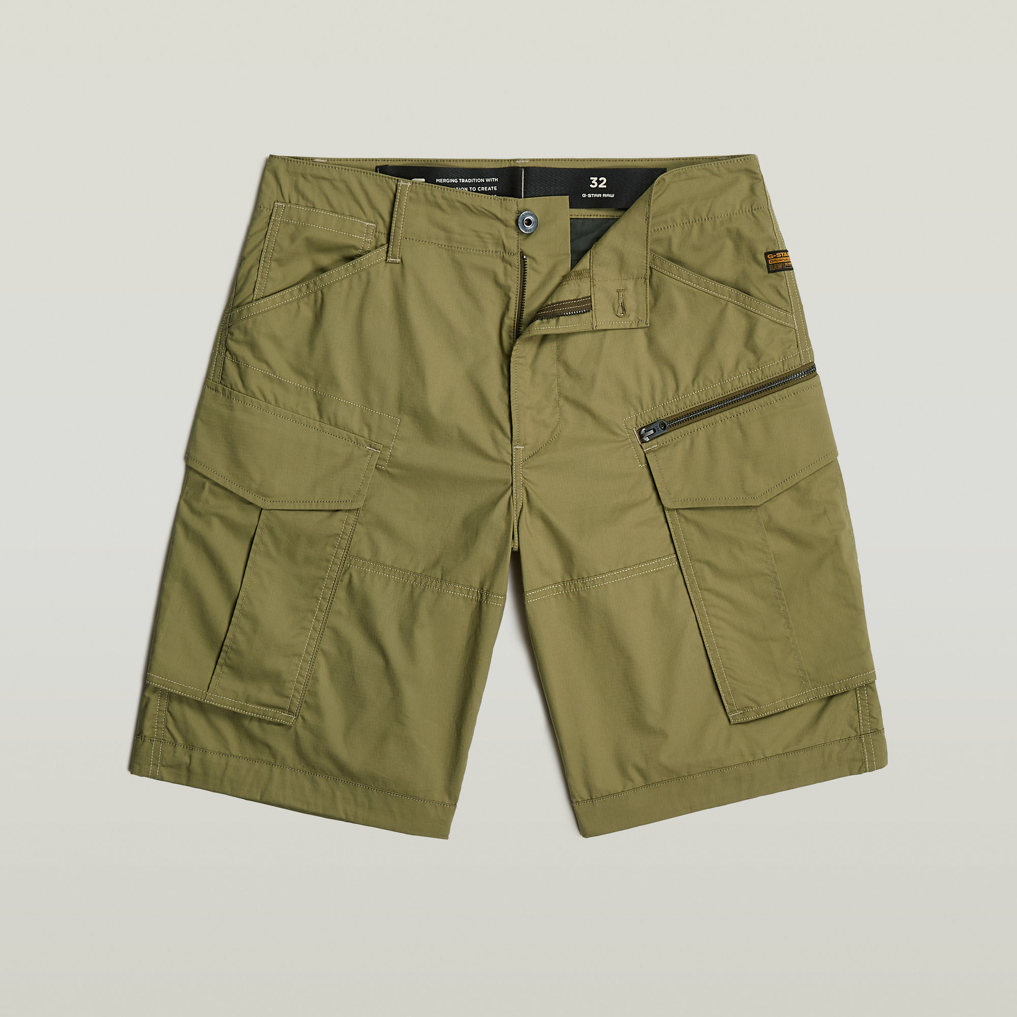 G-Star RAW Rovic Zip Relaxed Short Groen Heren