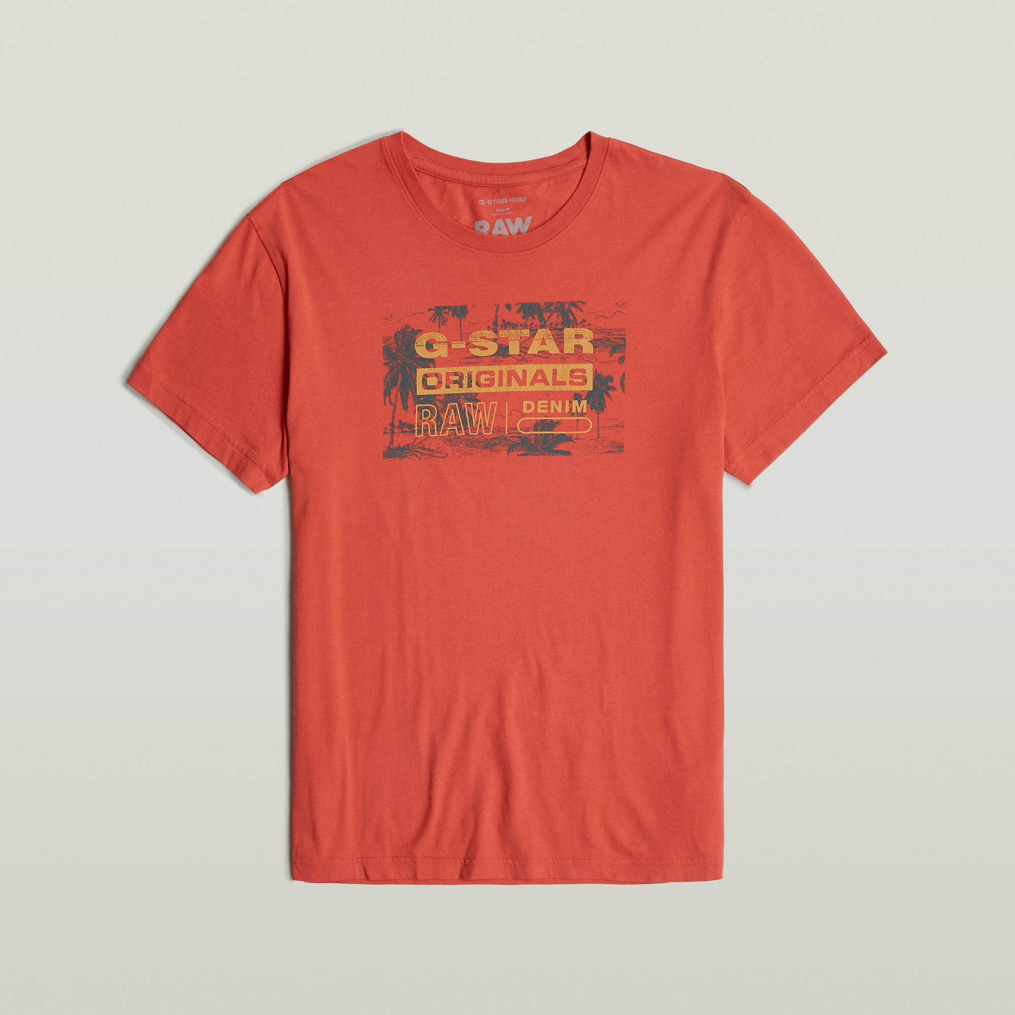G-Star RAW Framed Palm Originals T-Shirt Rood Heren