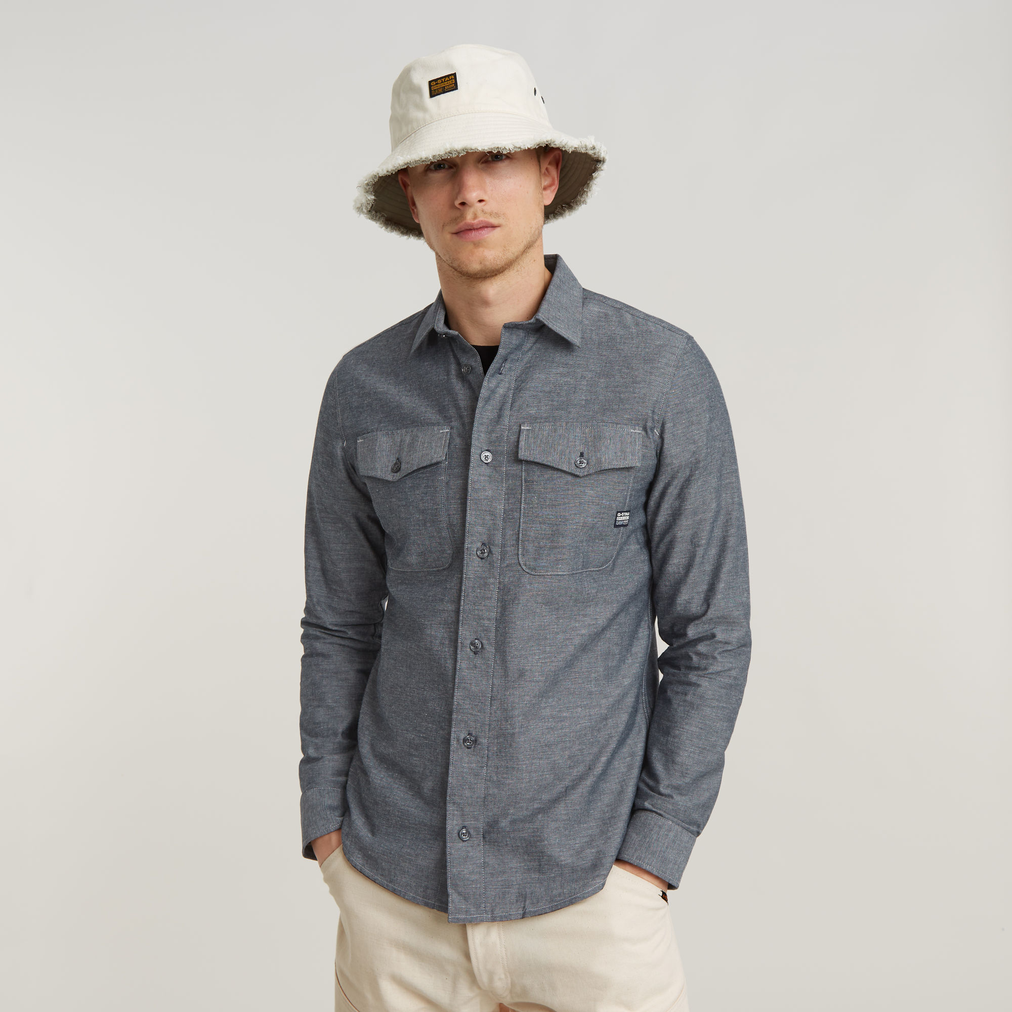 Marine Slim Hemd - Mehrfarbig - Herren