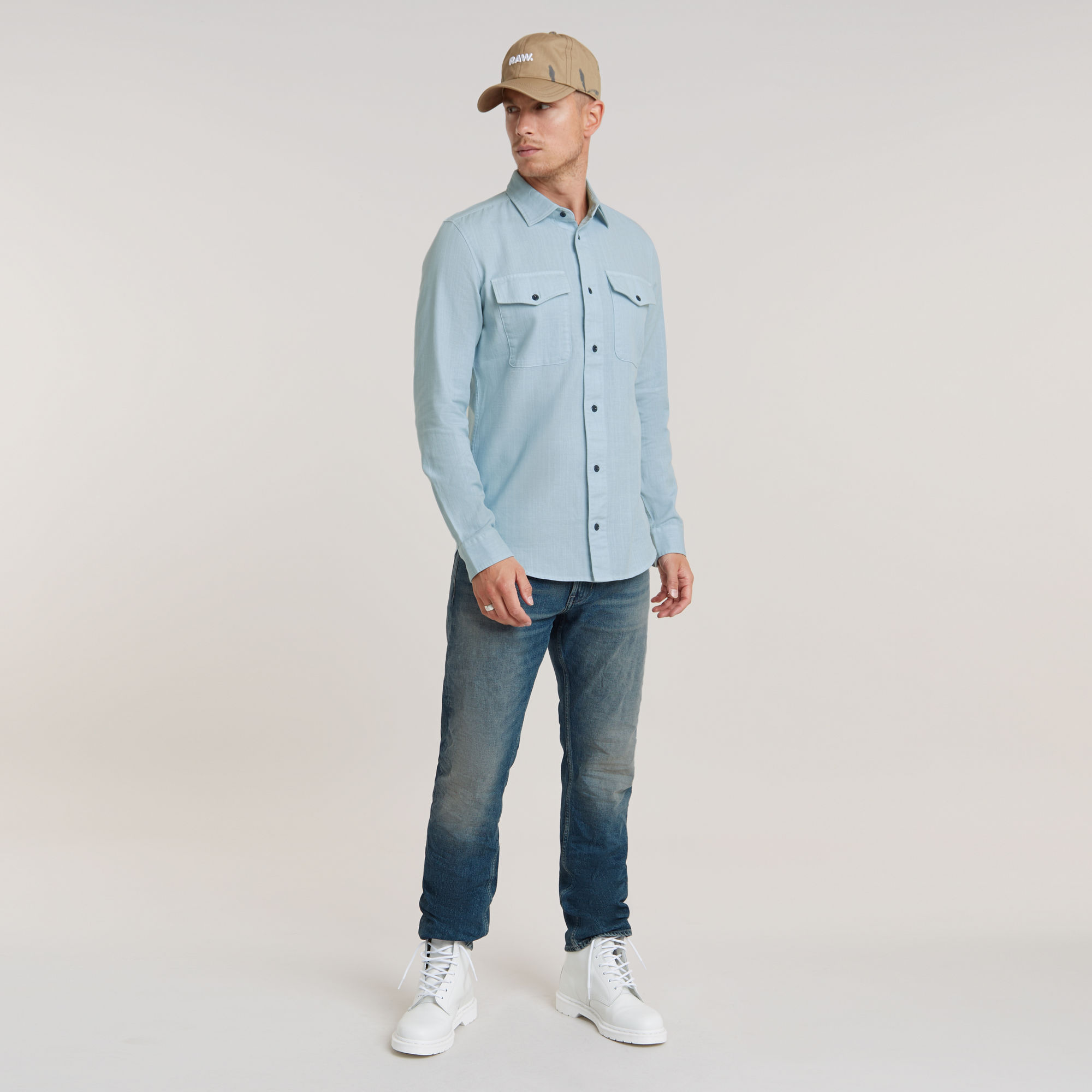 G-Star RAW Marine Slim Shirt Midden blauw Heren