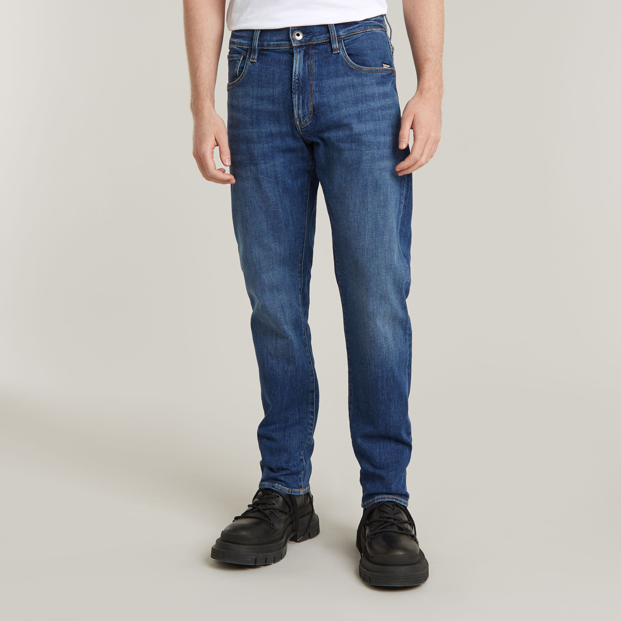 G-Star RAW 3301 Straight Jeans Midden blauw Heren