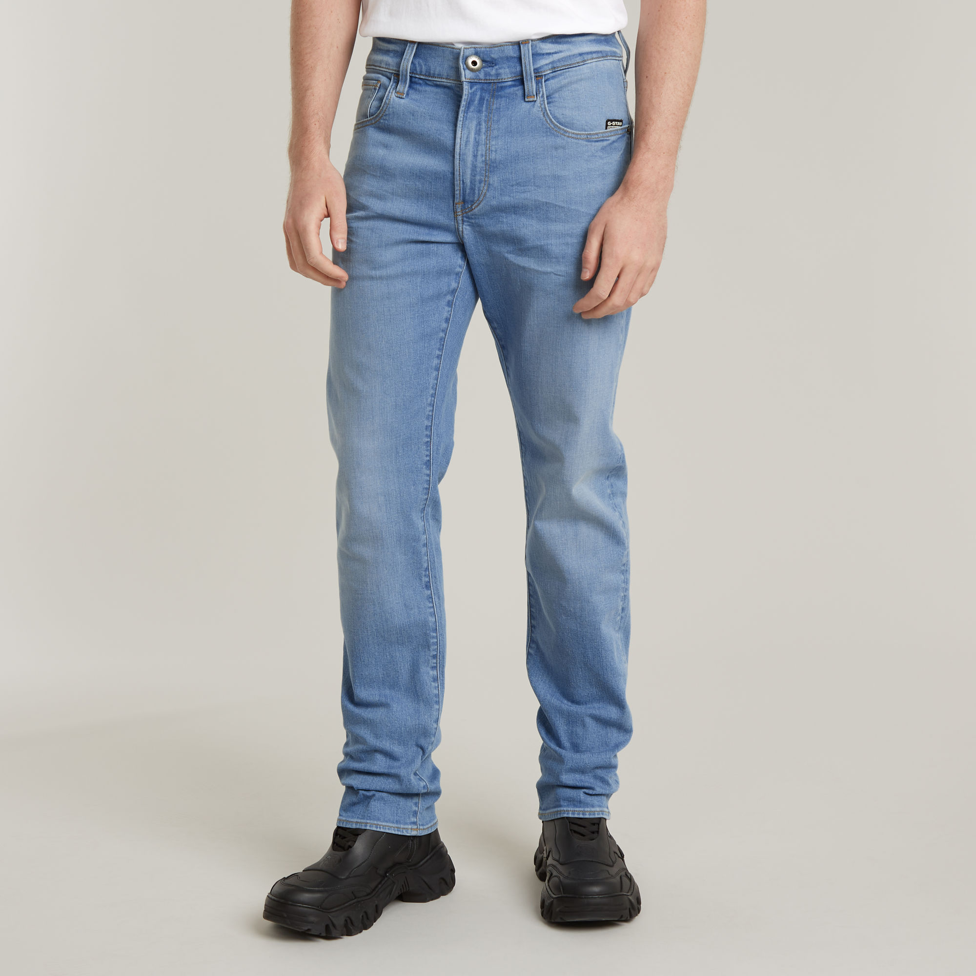 G-Star RAW 3301 Straight Jeans Midden blauw Heren