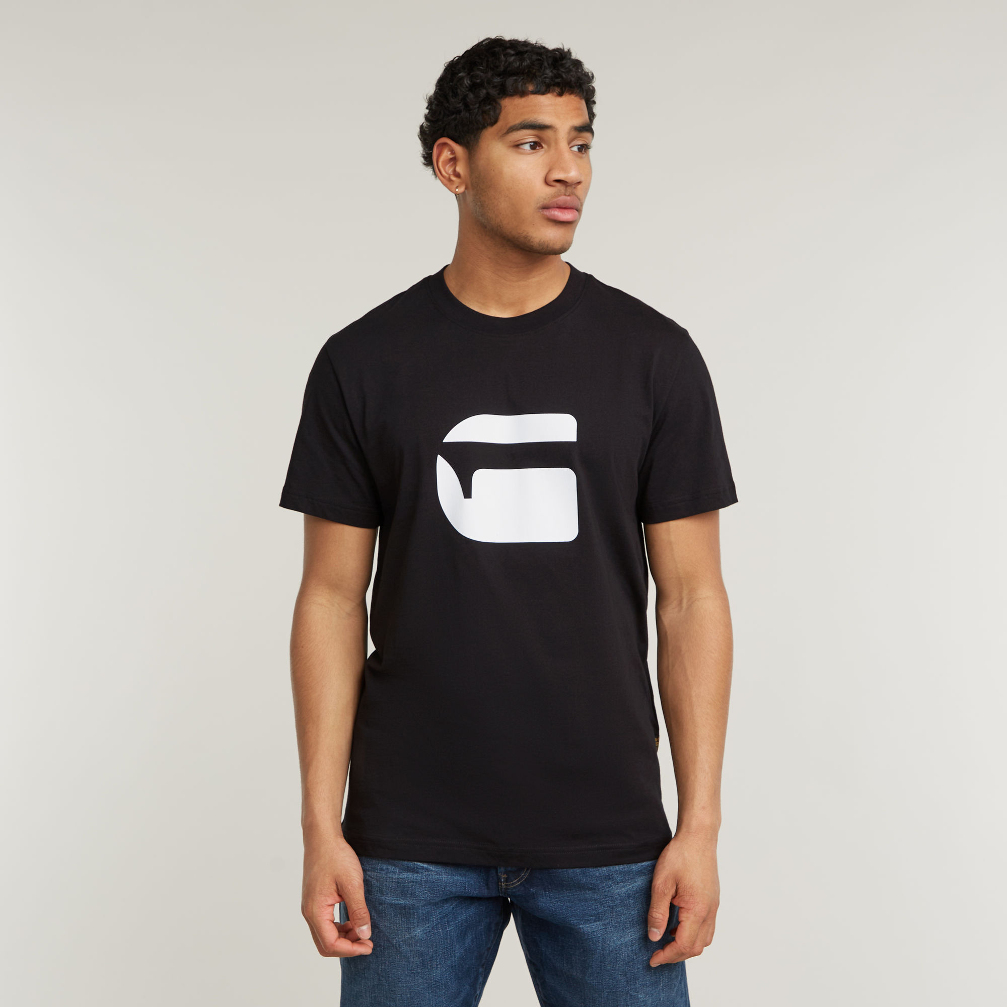 G-Star RAW Burger Logo T-Shirt Zwart Heren