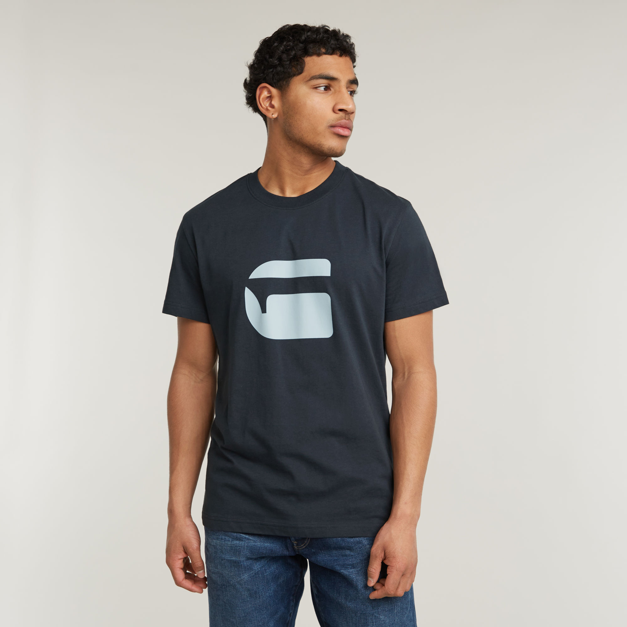 

Burger Logo T-Shirt - Dunkelblau - Herren
