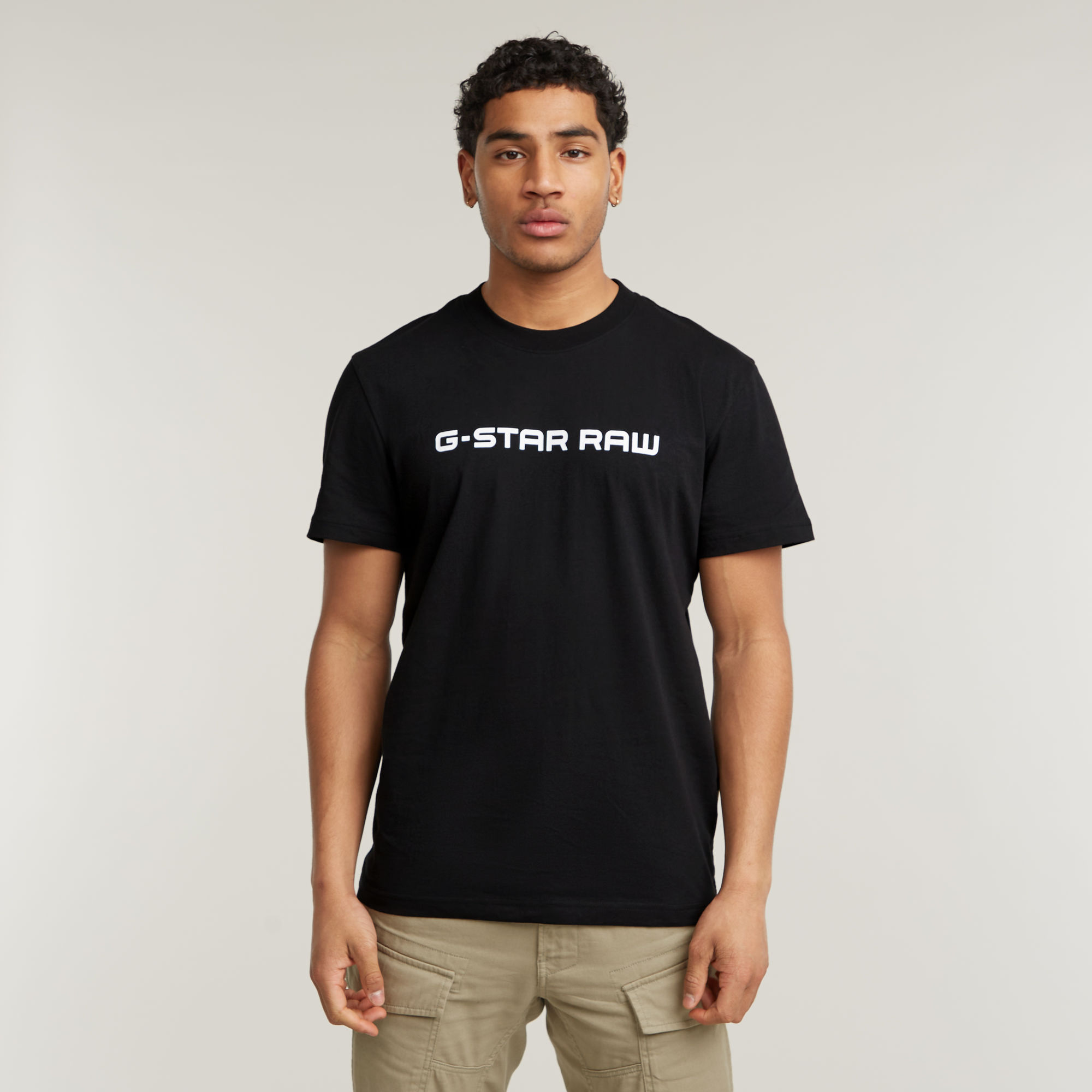 G-Star RAW Corporate Script Logo T-Shirt Zwart Heren