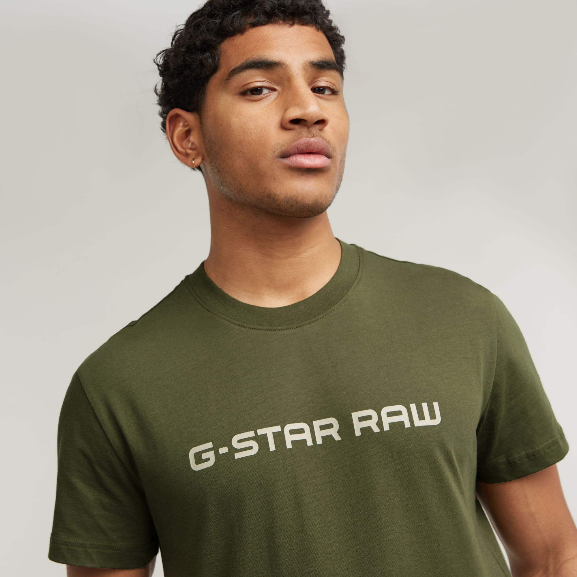 G-Star RAW Corporate Script Logo T-Shirt Groen Heren