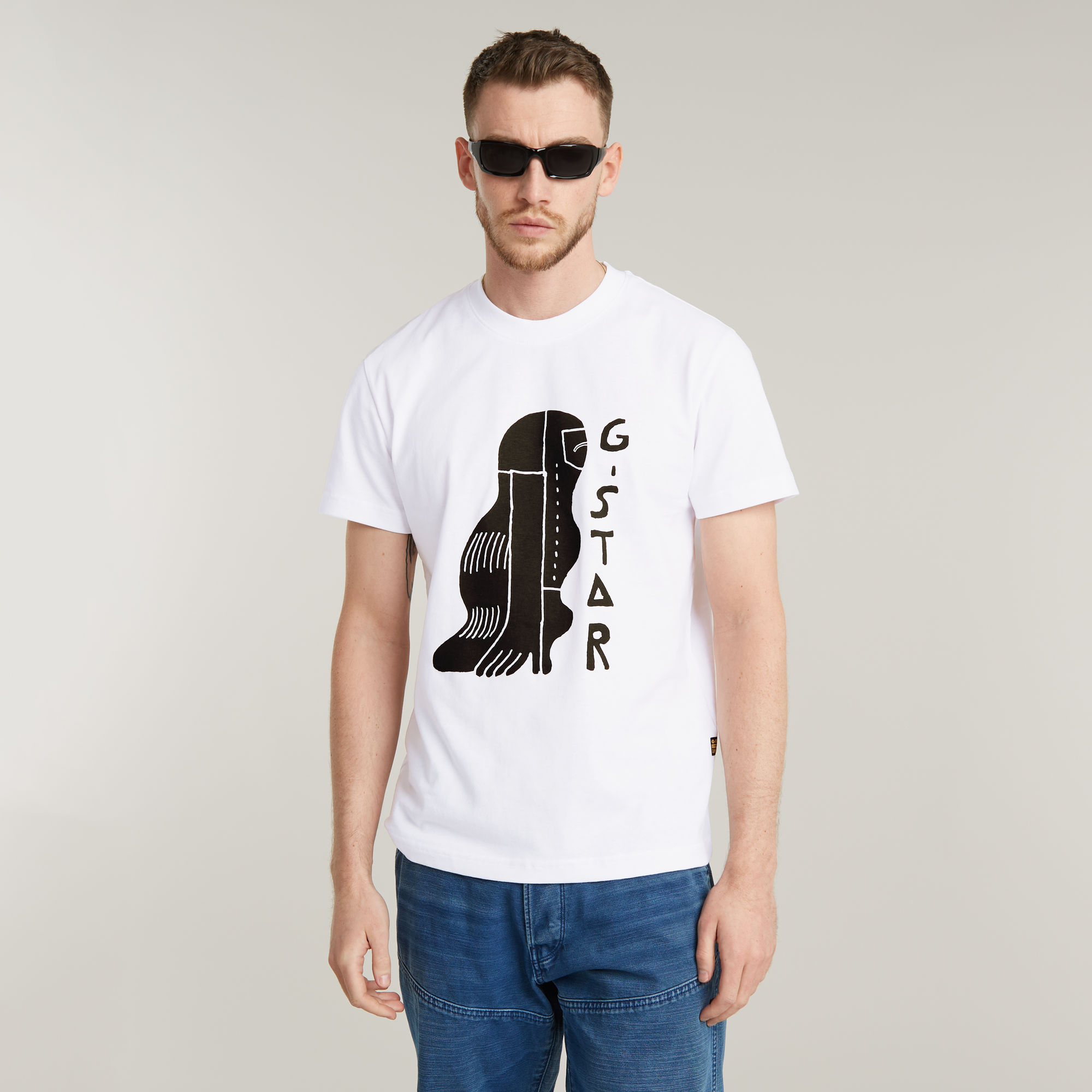 Hair Illustration T-Shirt - Weiß - Herren