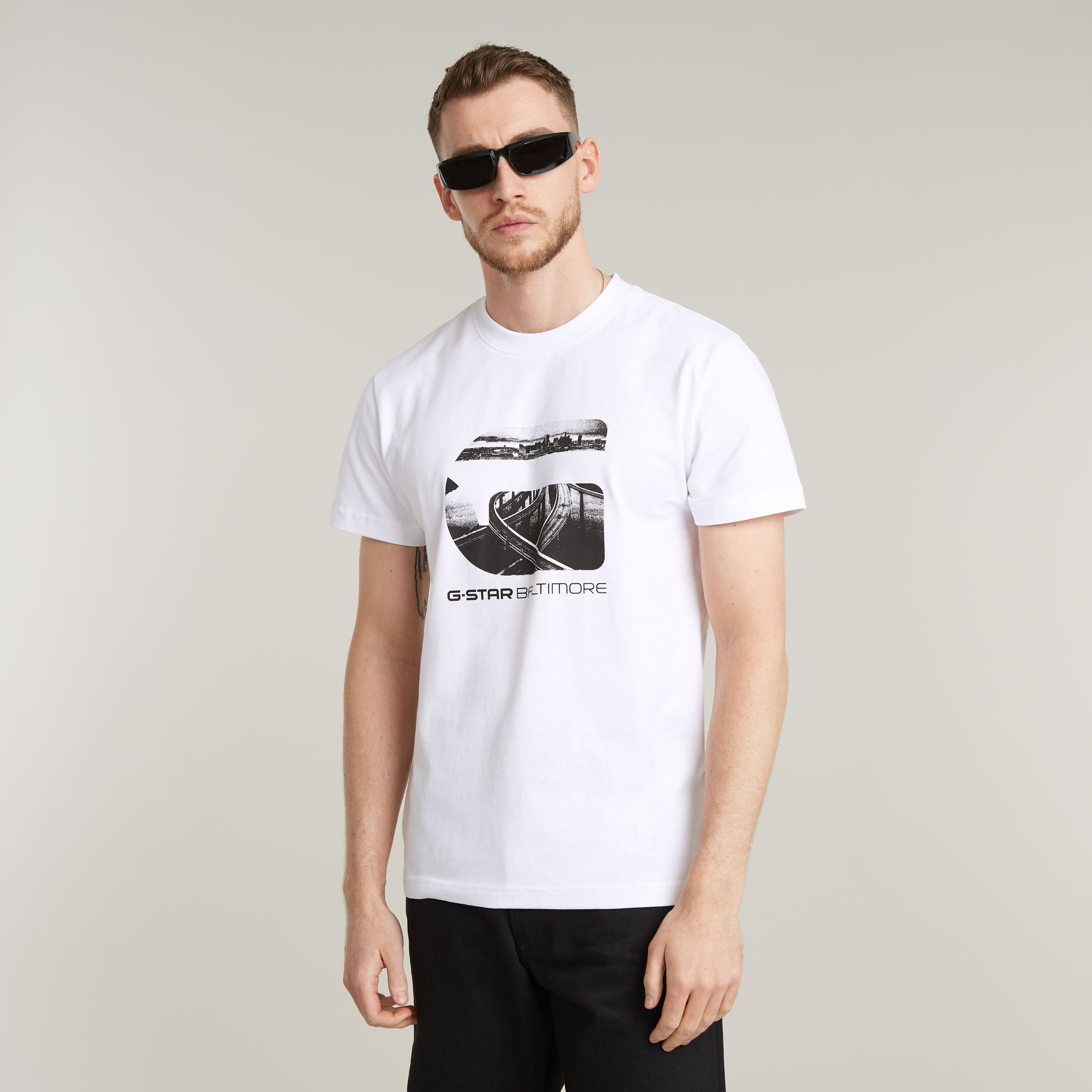 G-Star RAW Baltimore T-Shirt - Wit - Heren