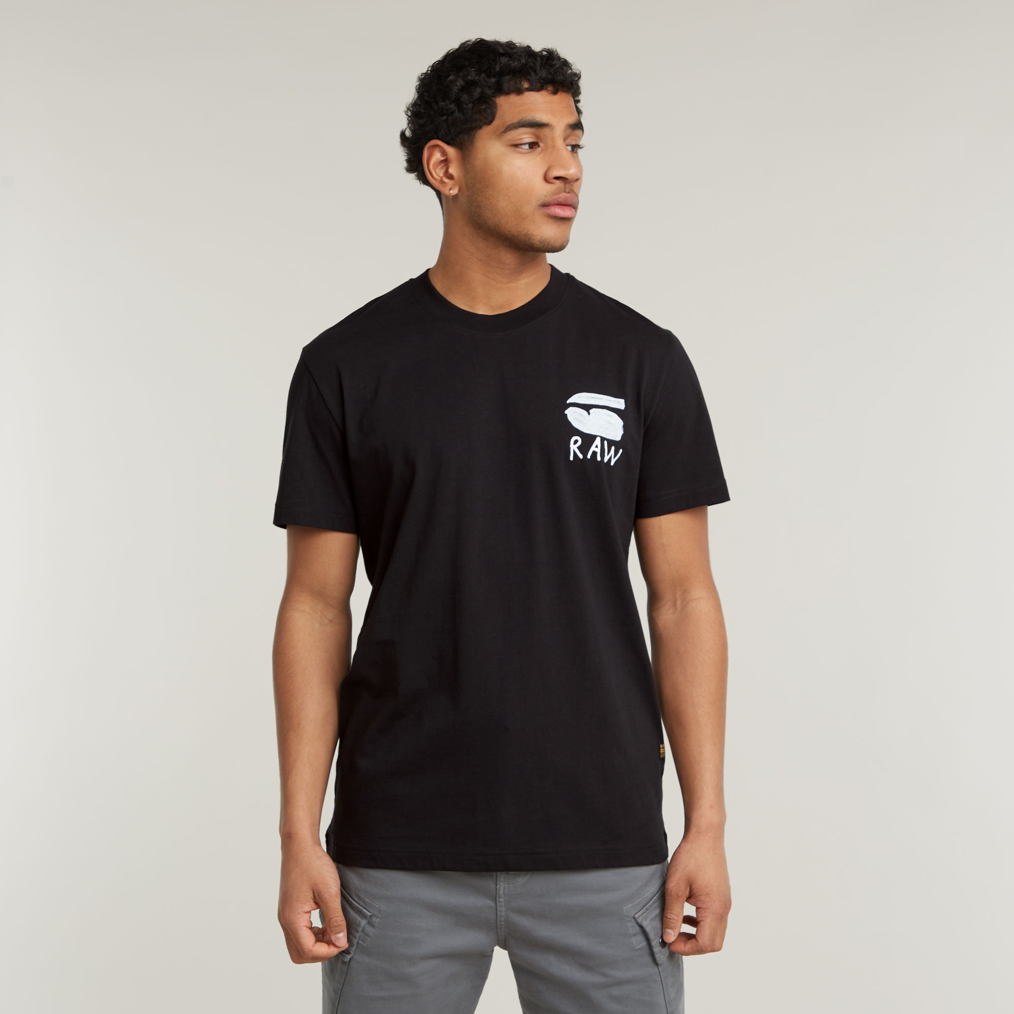 G-Star RAW Burger Back Print T-Shirt Zwart Heren