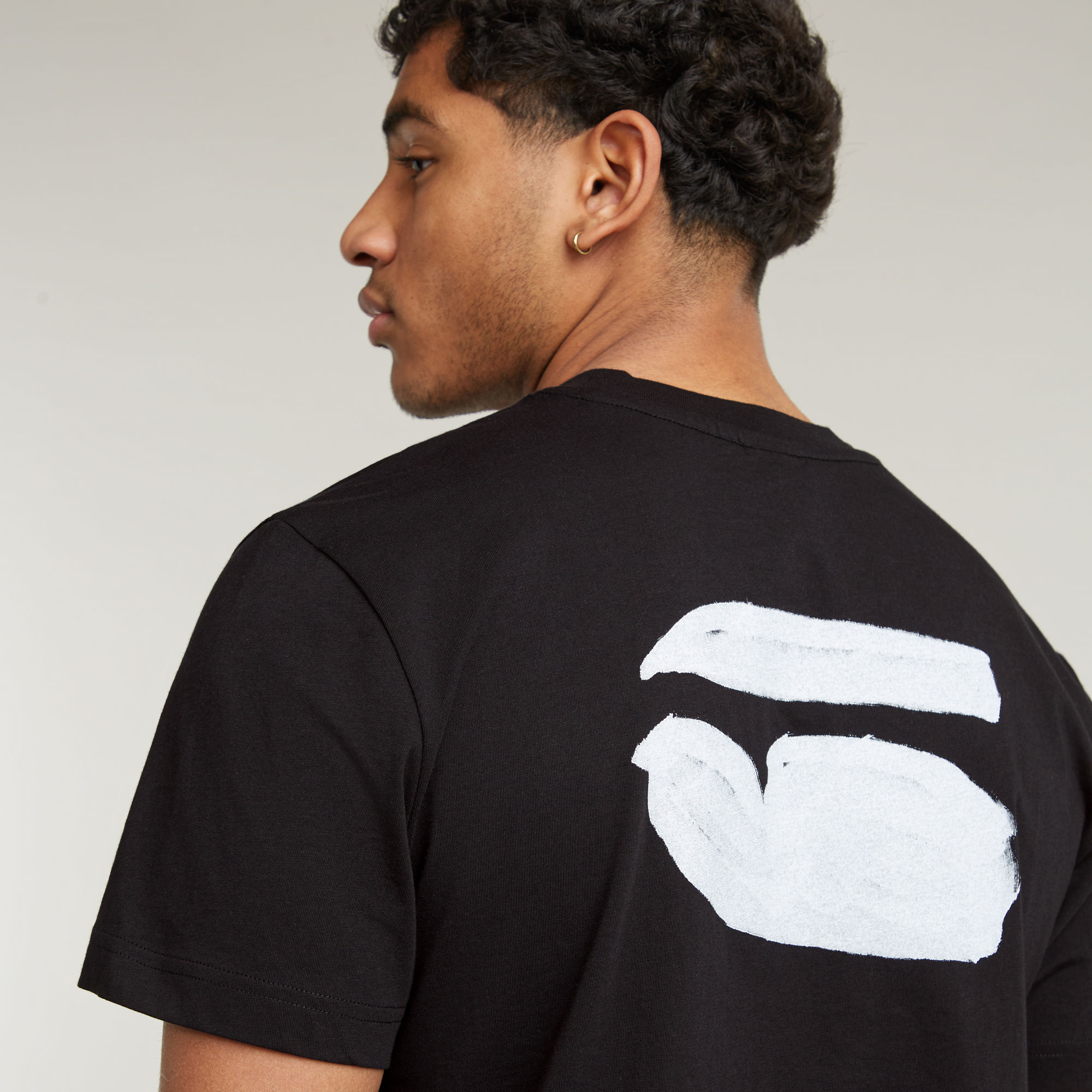 G-Star RAW Burger Back Print T-Shirt Zwart Heren