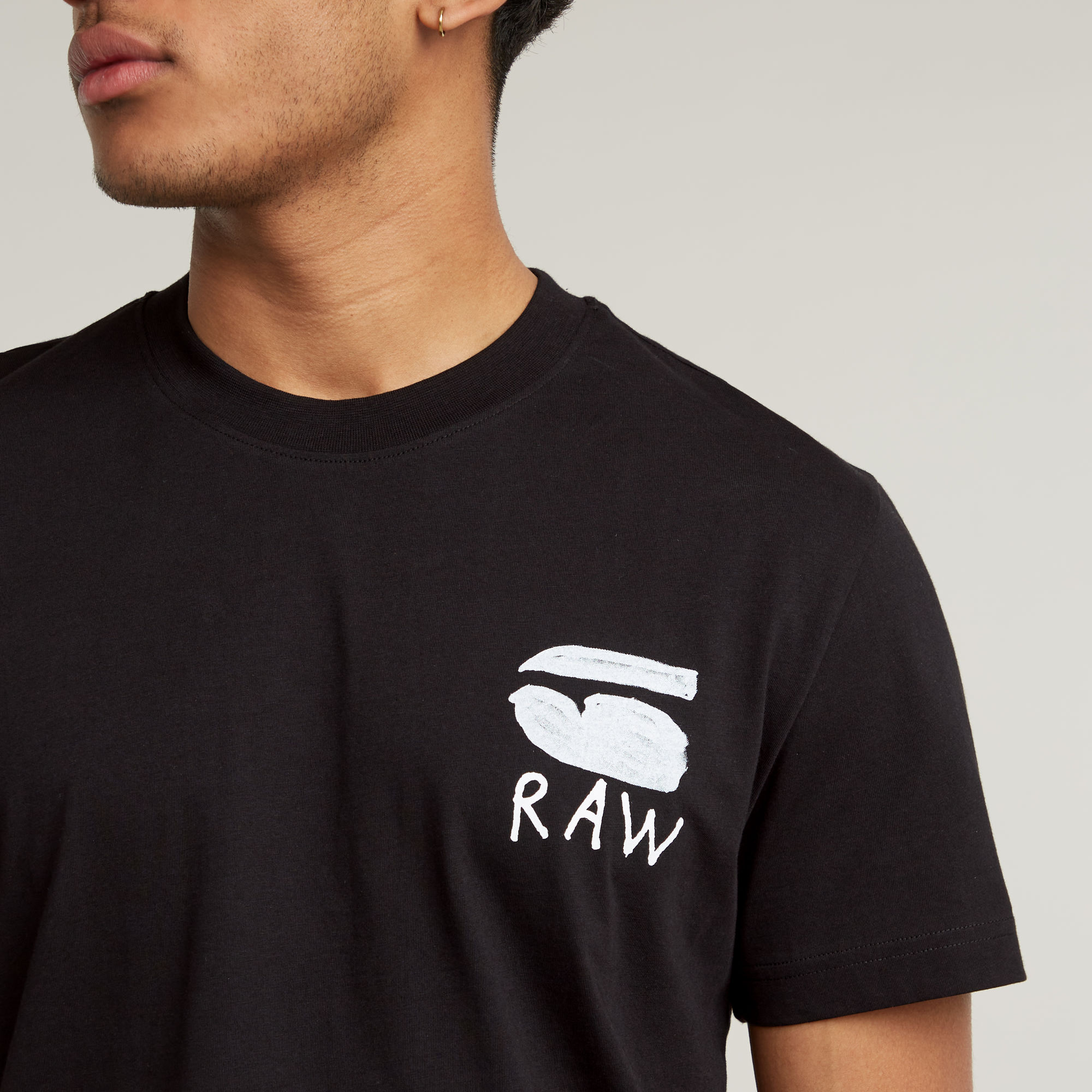 G-Star RAW Burger Back Print T-Shirt Zwart Heren