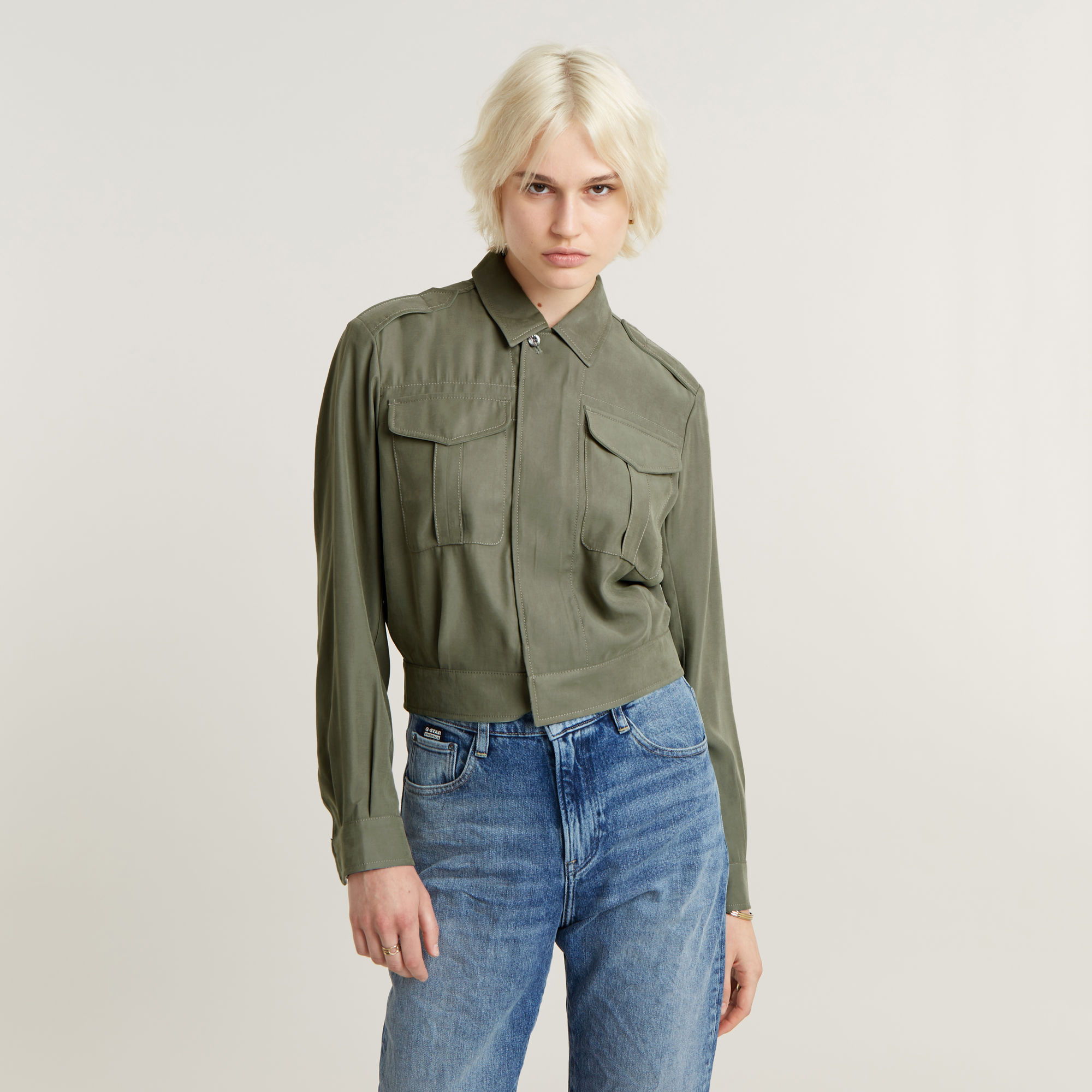 

Officer Short Jacket - Green - Women