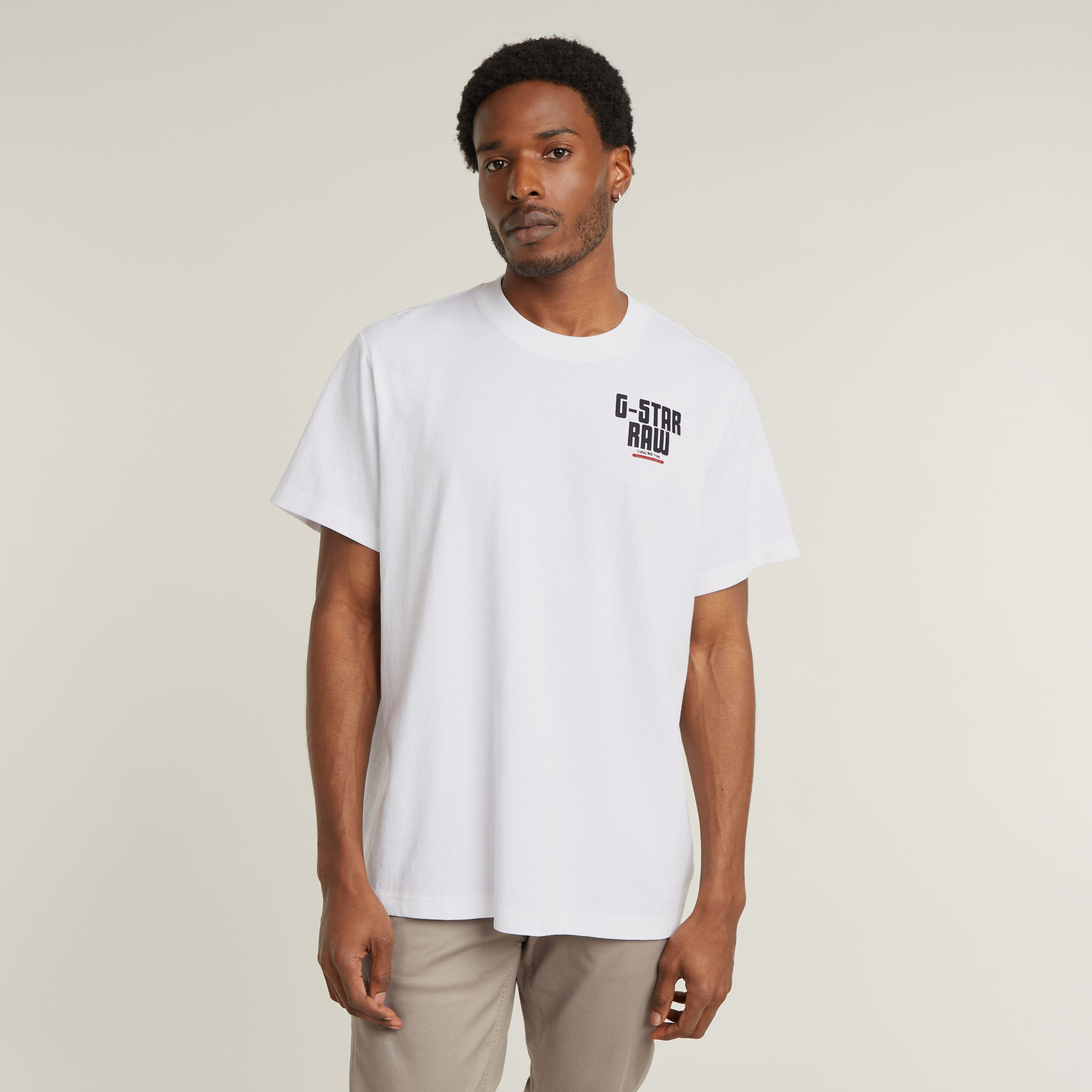 

Engine Back Graphic Loose T-Shirt - White - Men