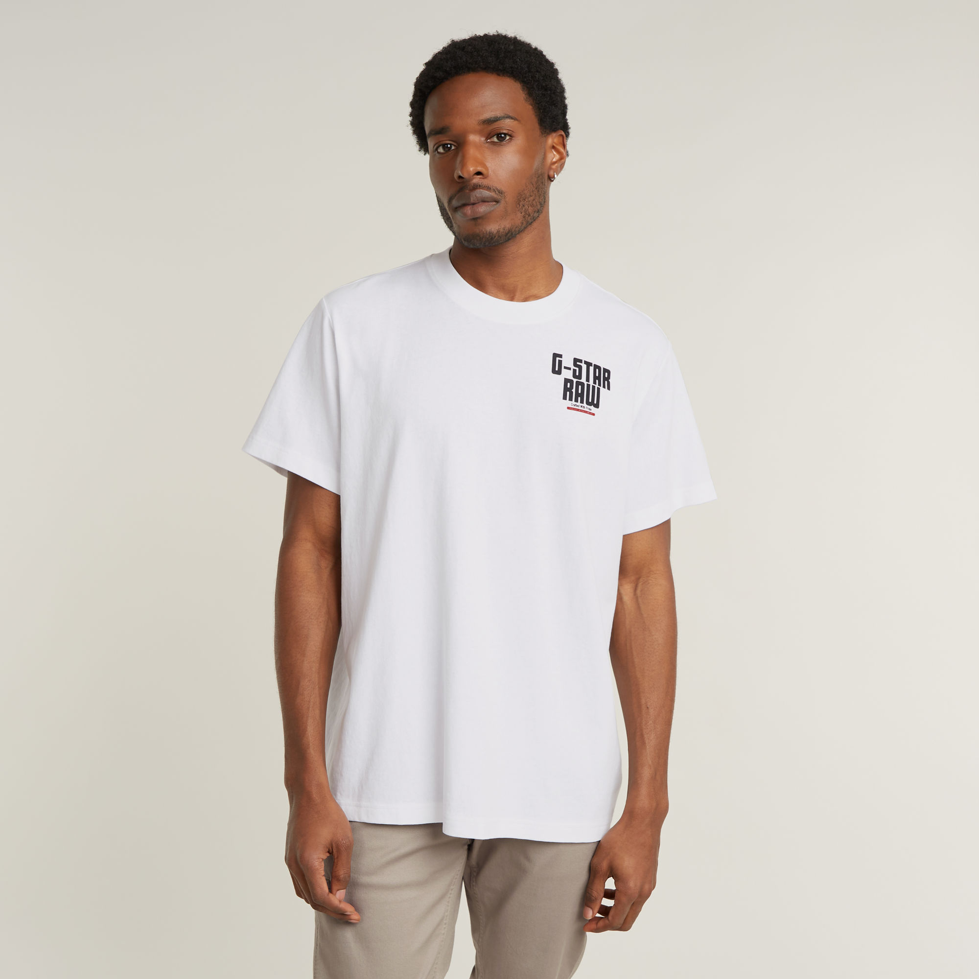 G-Star RAW Engine Back Graphic Loose T-Shirt Wit Heren