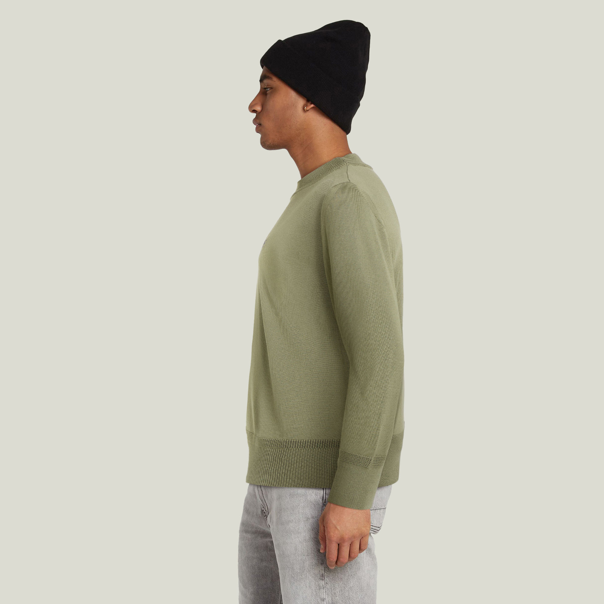 G-Star RAW Core Mock Knitted Sweater Groen Heren