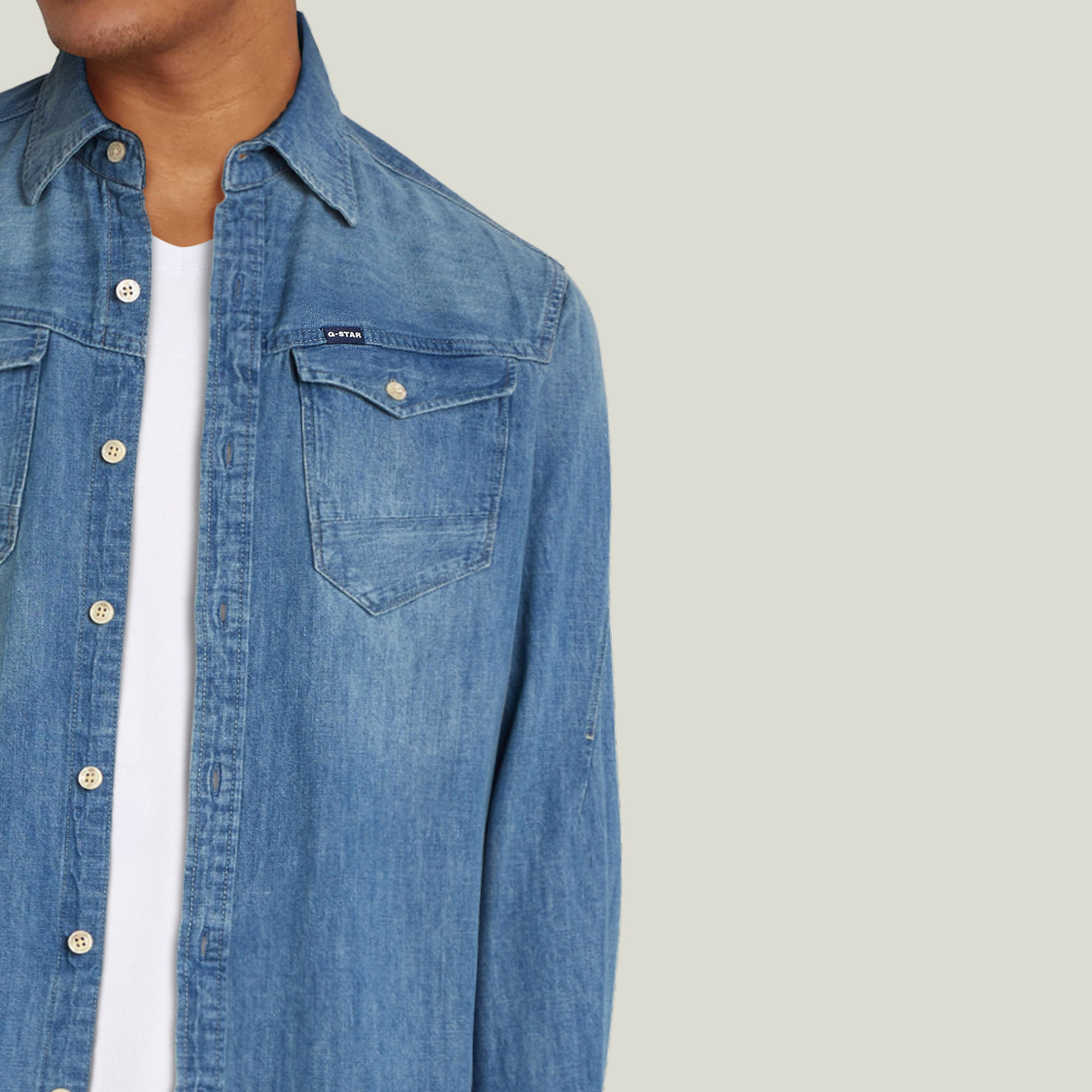 G-Star RAW Arc 3D Slim Shirt Midden blauw Heren