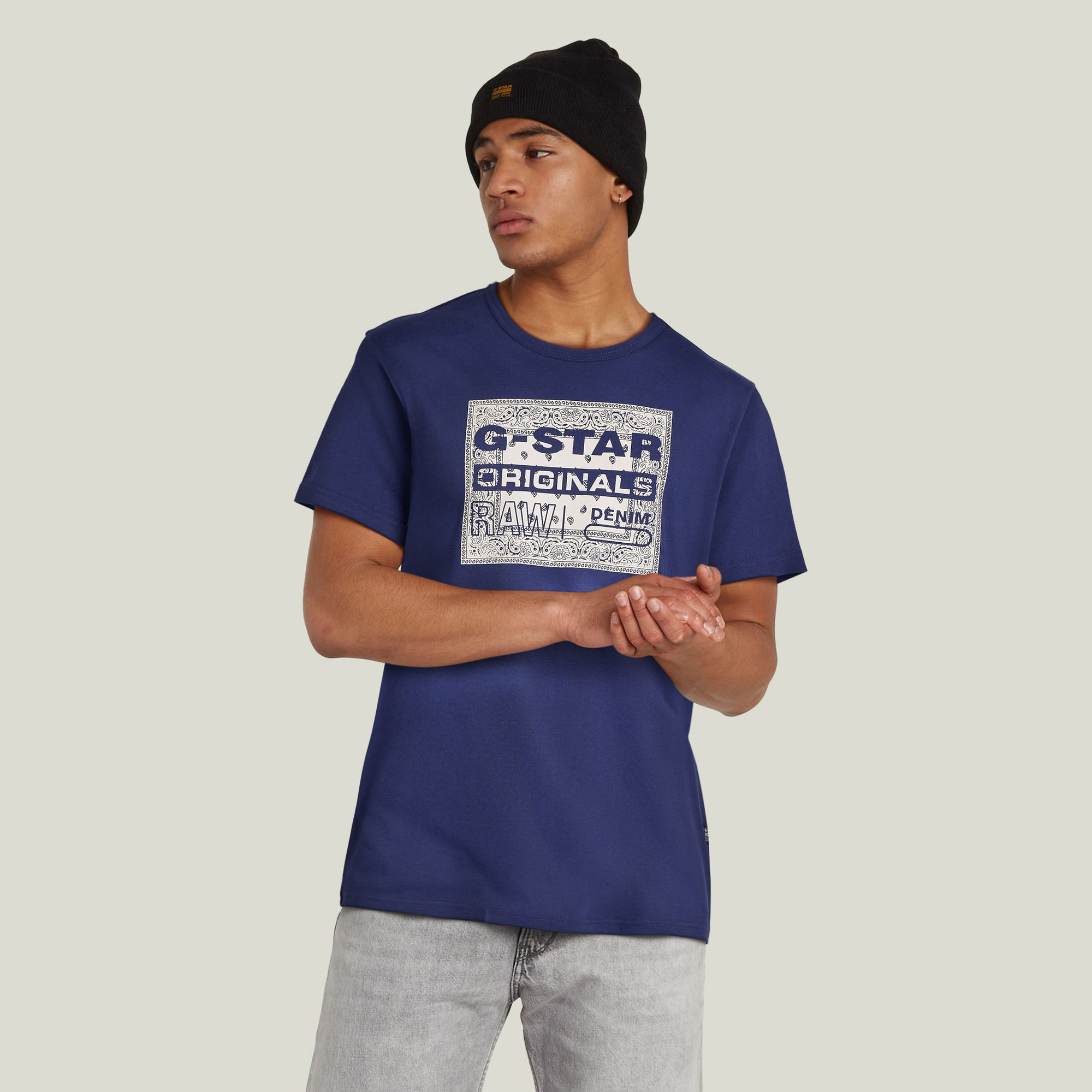 

Bandana T-Shirt - Midden blauw - Heren