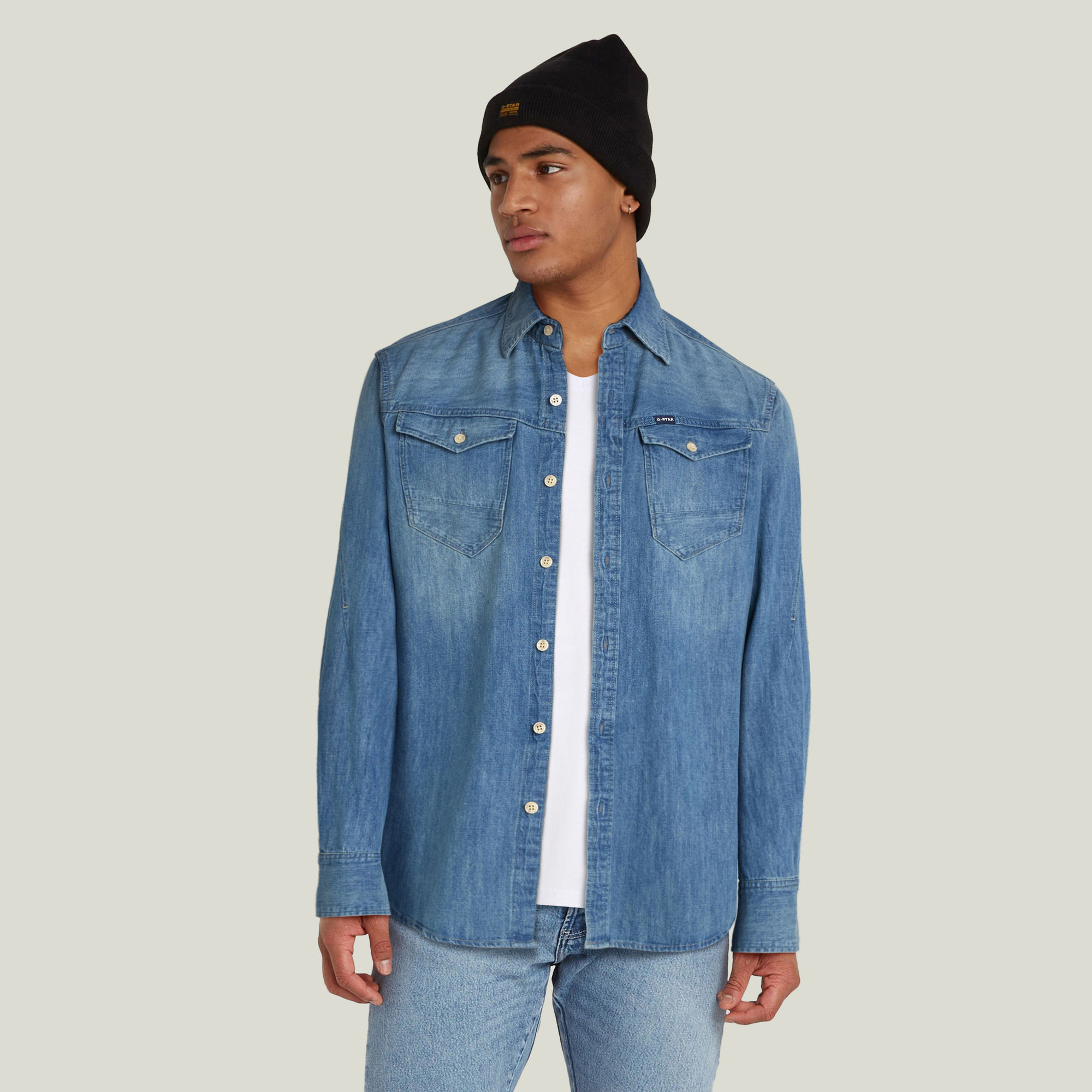 G-Star RAW Arc 3D Slim Shirt Midden blauw Heren