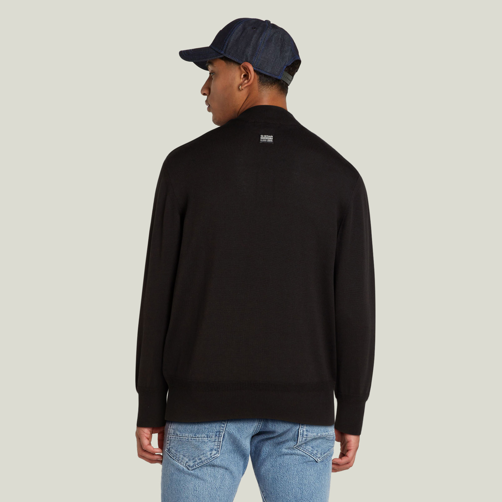 G-Star RAW Core Mock Knitted Sweater Zwart Heren