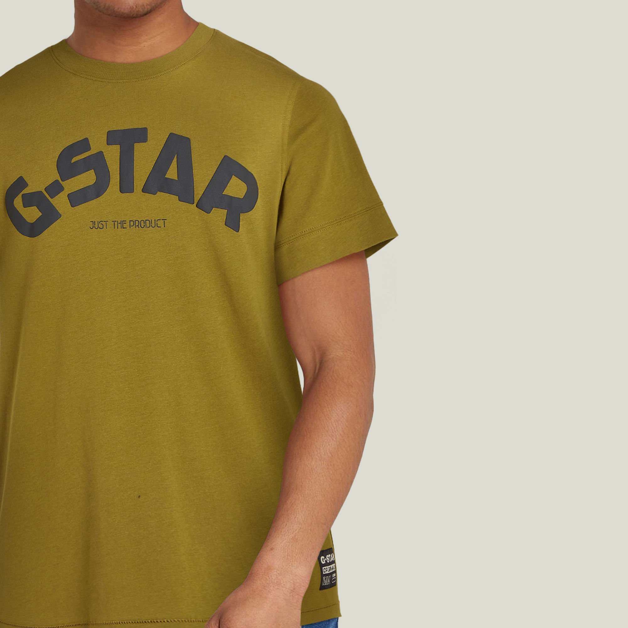G-Star RAW Puff Logo Slim T-Shirt Groen Heren