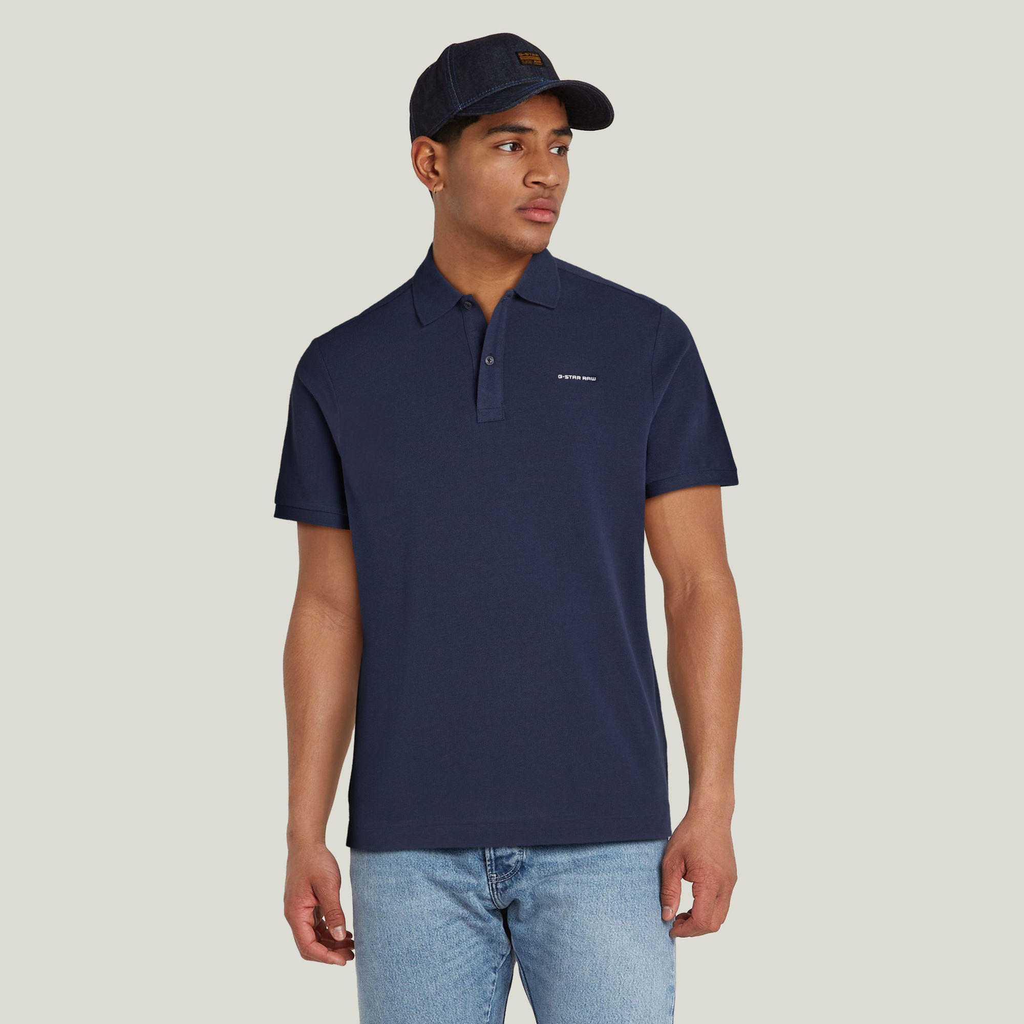 Oluv Slim Poloshirt - Dunkelblau - Herren