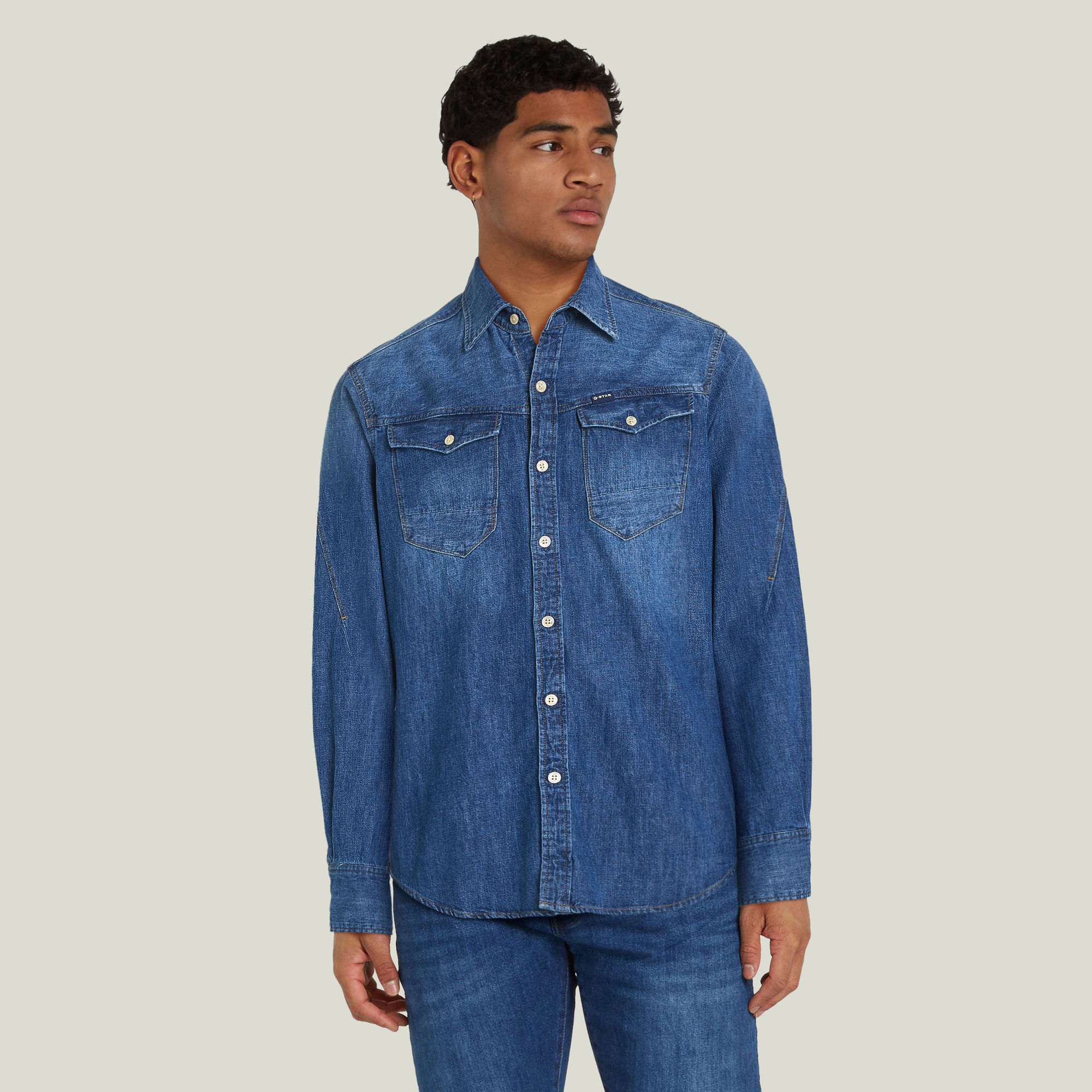 

Arc 3D Slim Shirt - Medium blue - Men