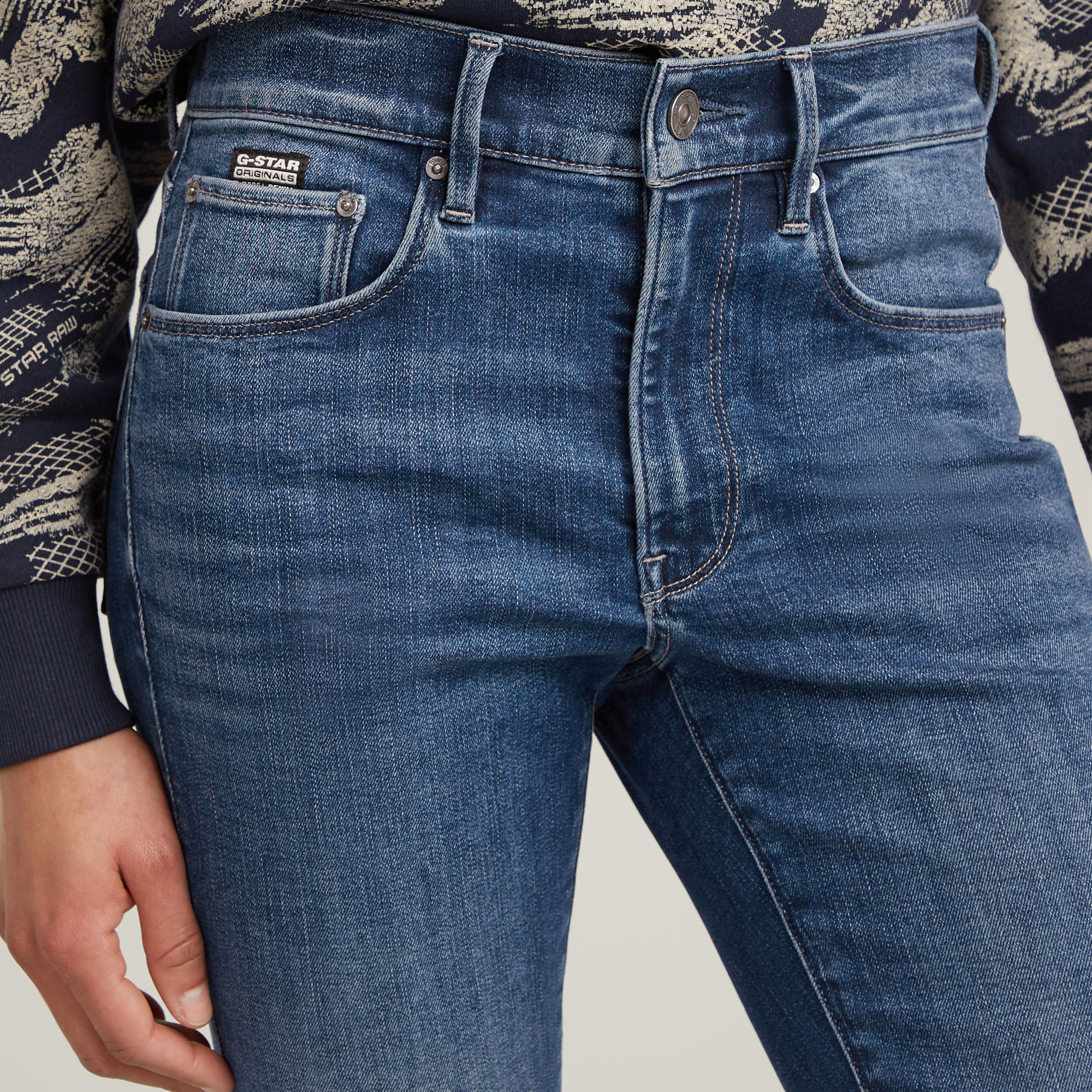 G-Star RAW 3301 Skinny Jeans Midden blauw Dames