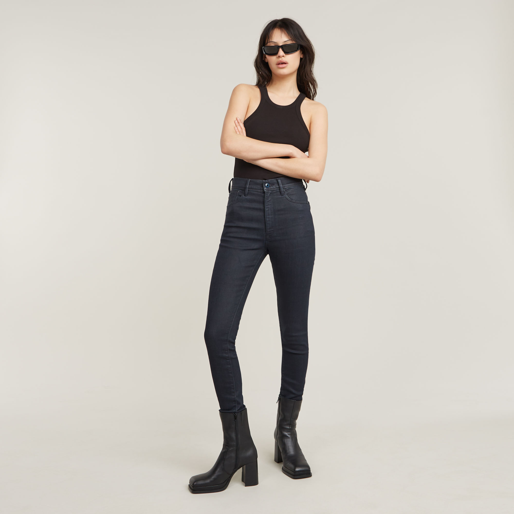 G-Star RAW Kafey Ultra High Skinny Jeans Donkerblauw Dames