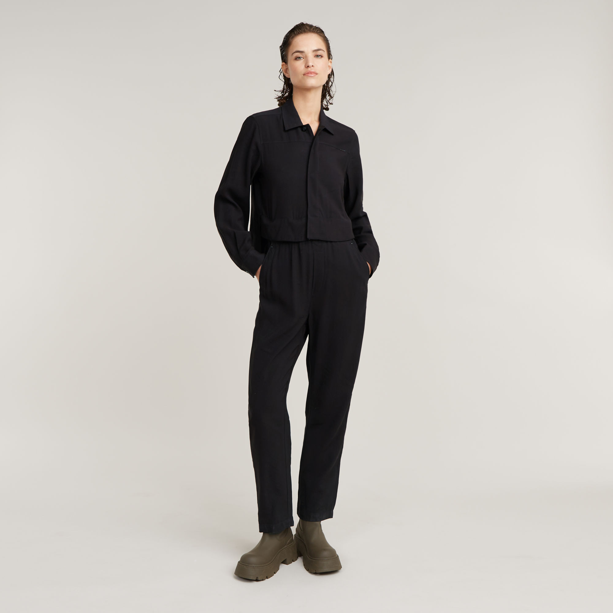 Modular Army Jumpsuit - Schwarz - Damen