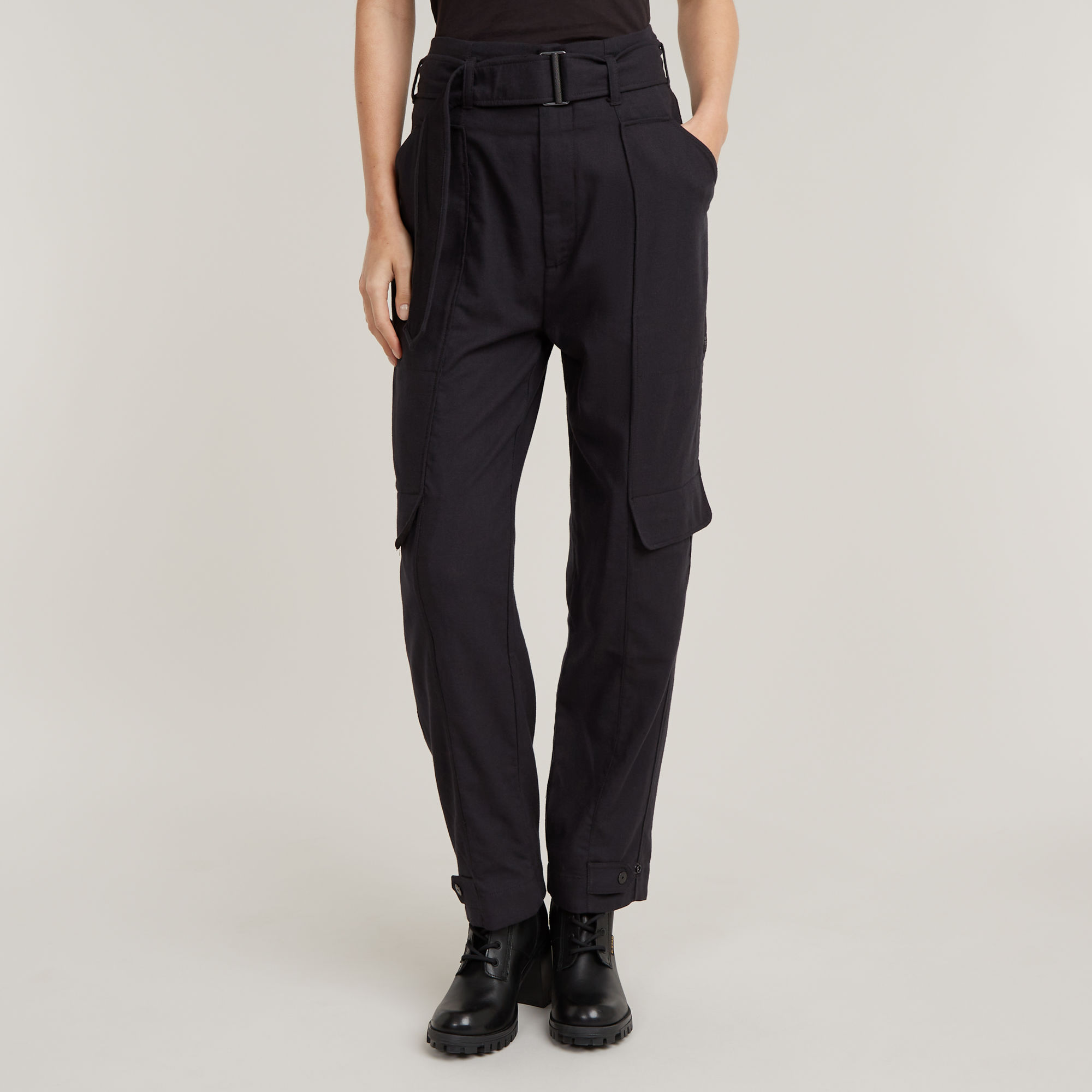 G-Star RAW High Paperbag Broek Zwart Dames